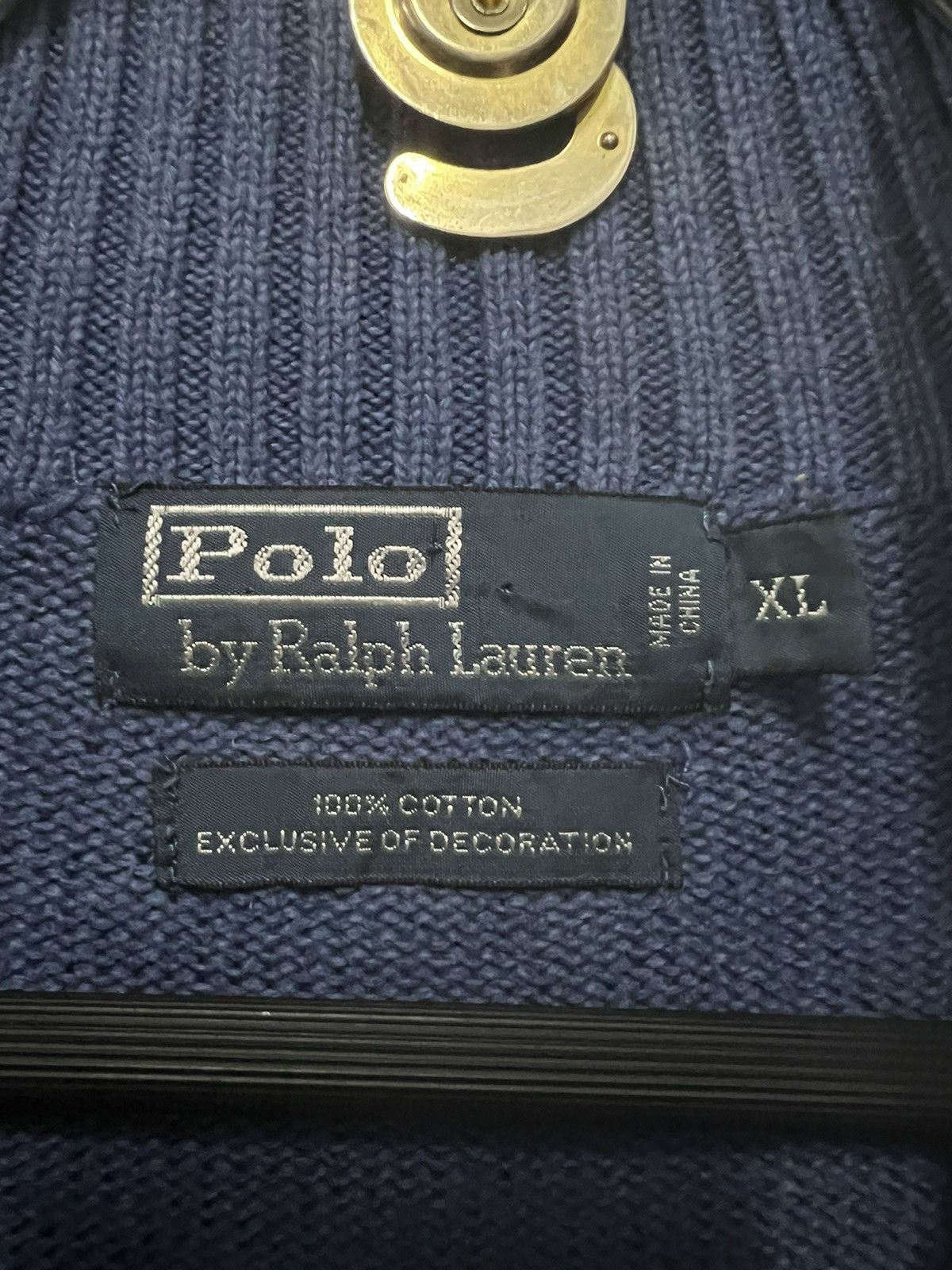 Polo Ralph Lauren × RRL Ralph Lauren Y2K Polo Ralph Lauren Half Zipper Knitted Sweater Pullover Size US XL / EU 56 / 4 - 5 Thumbnail