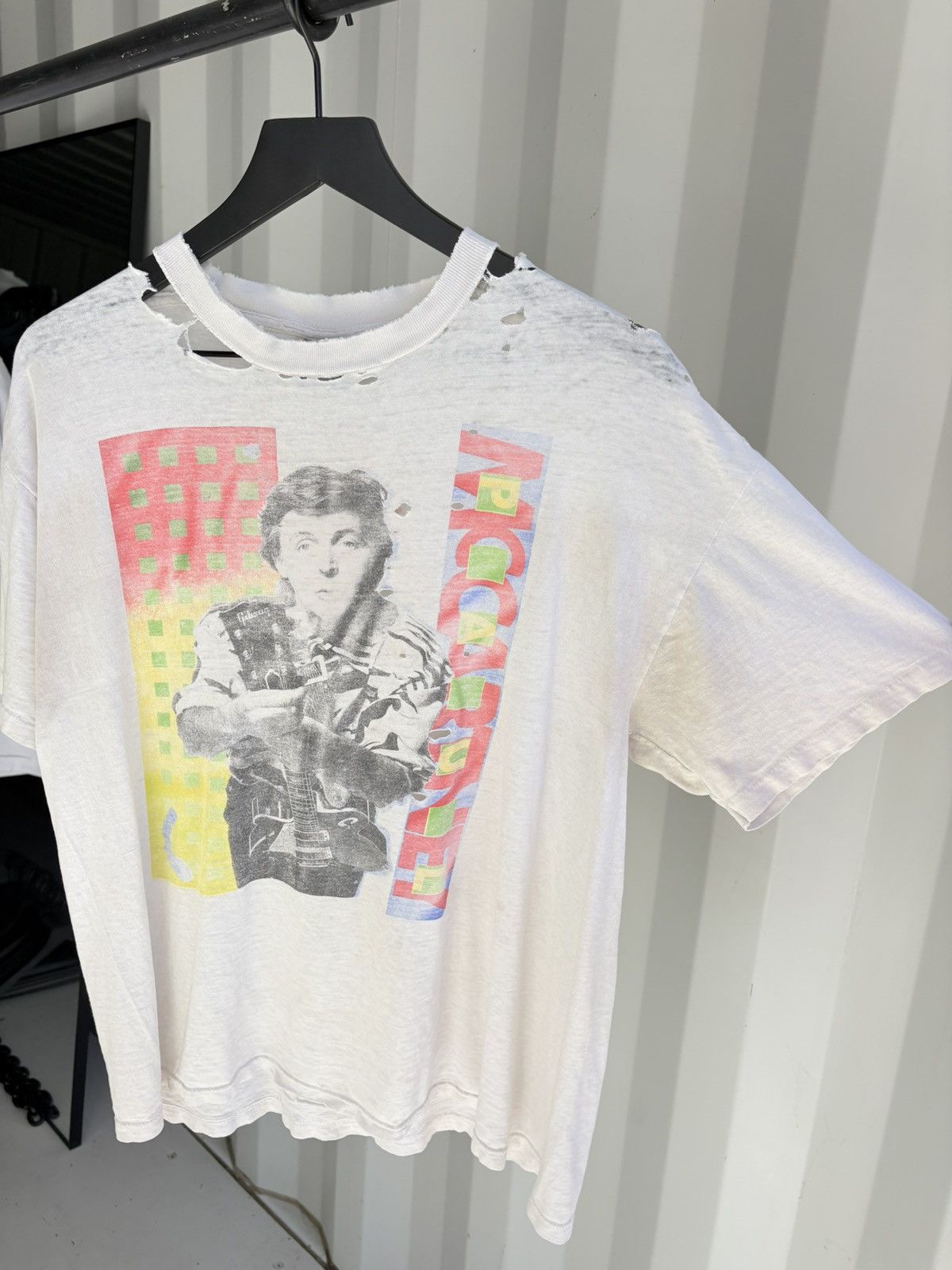 Band Tees Vintage Paul McCartney Shirt Faded Thrashed Grunge Band Thin Size US L / EU 52-54 / 3 - 2 Thumbnail