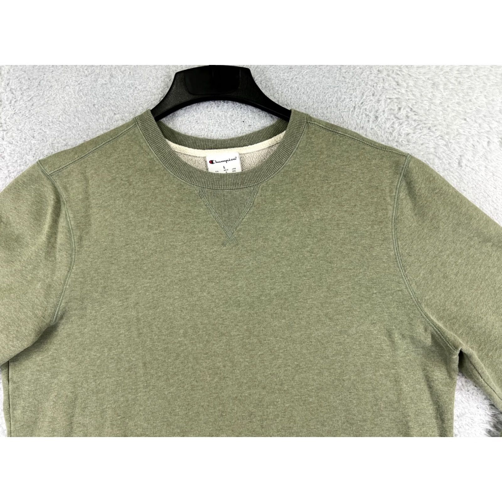 Champion VINTAGE Champion Sweatshirt Men’s Large Green Pullover Crew Neck Lined Fleece Polyester Size US L / EU 52-54 / 3 - 4 Thumbnail