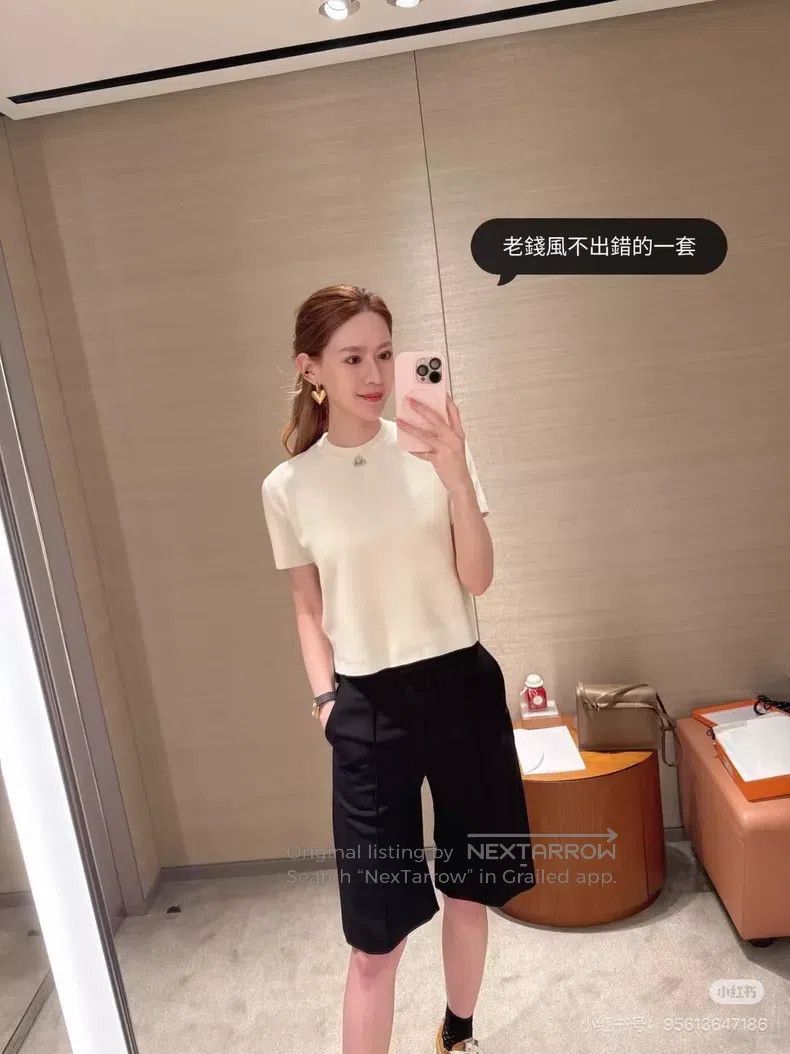 Hermes Hermes 25FW Autumn/Winter cashmere blended knit short slee Size XS / US 0-2 / IT 36-38 - 7 Thumbnail