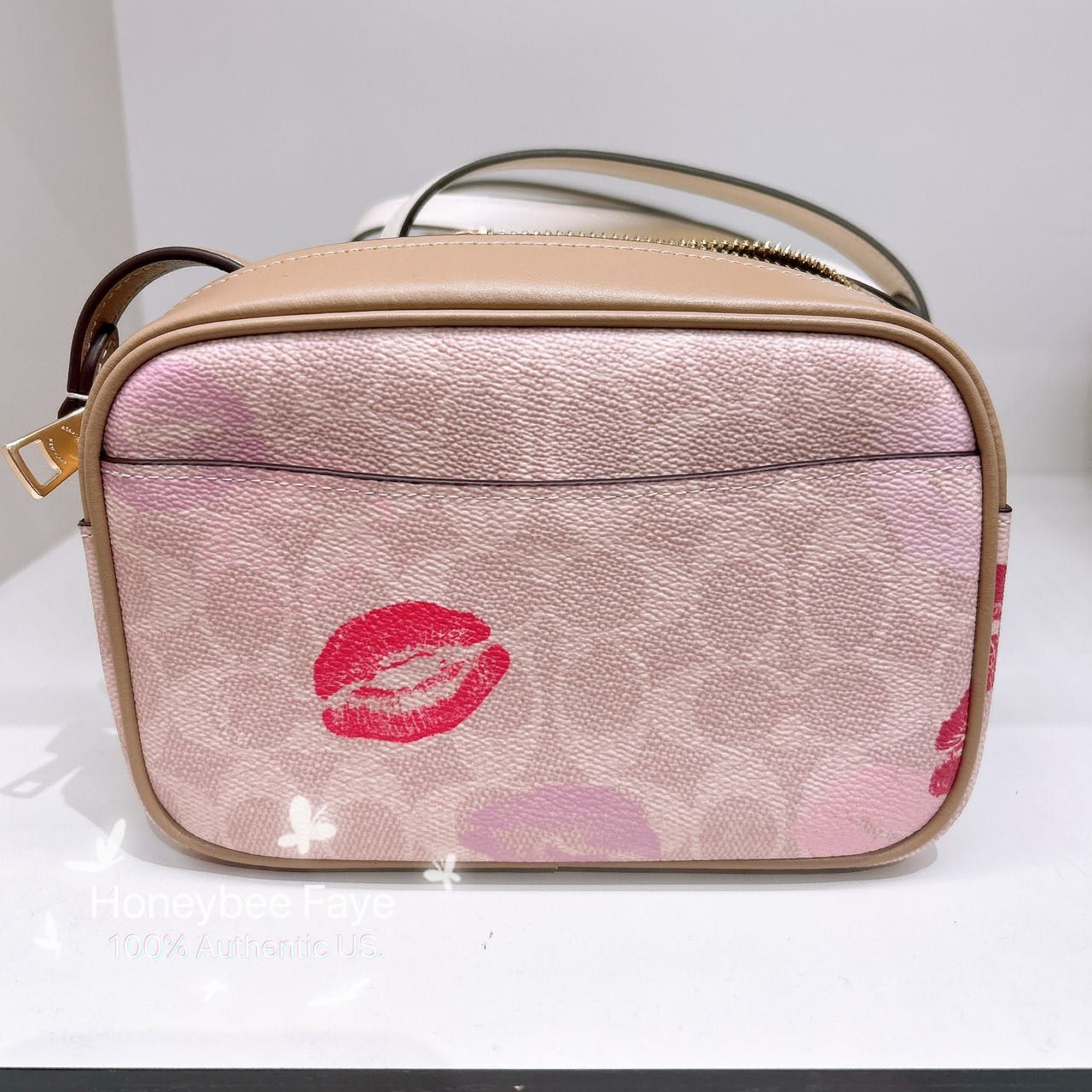 Coach Mini Jamie Camera Bag In Signature Canvas With Lips CZ942 Size ONE SIZE - 2 Thumbnail