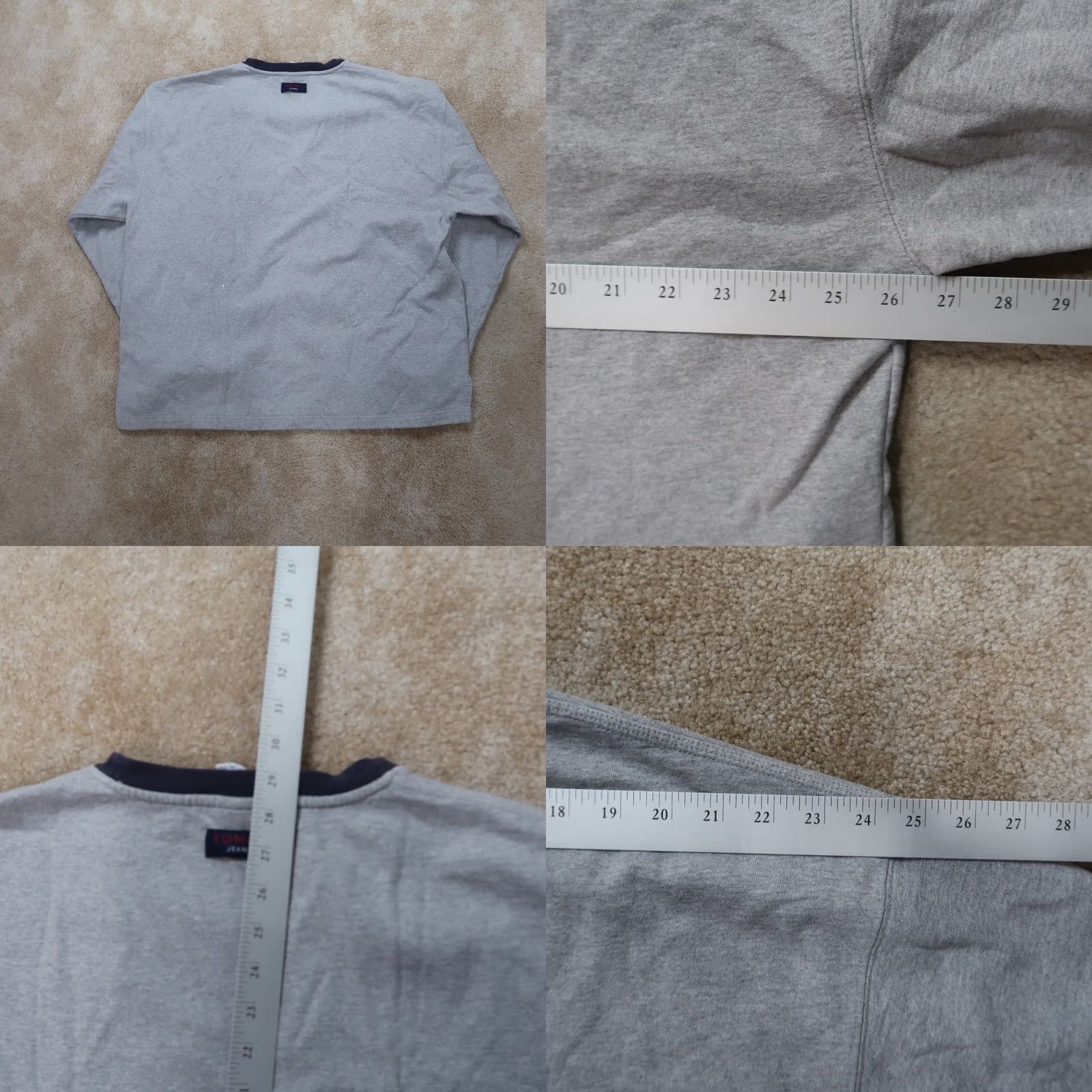 Tommy Hilfiger VINTAGE Tommy Hilfiger Sweatshirt Crew Neck 2XL Gray Pullover Mens 90s Size US XXL / EU 58 / 5 - 8 Thumbnail