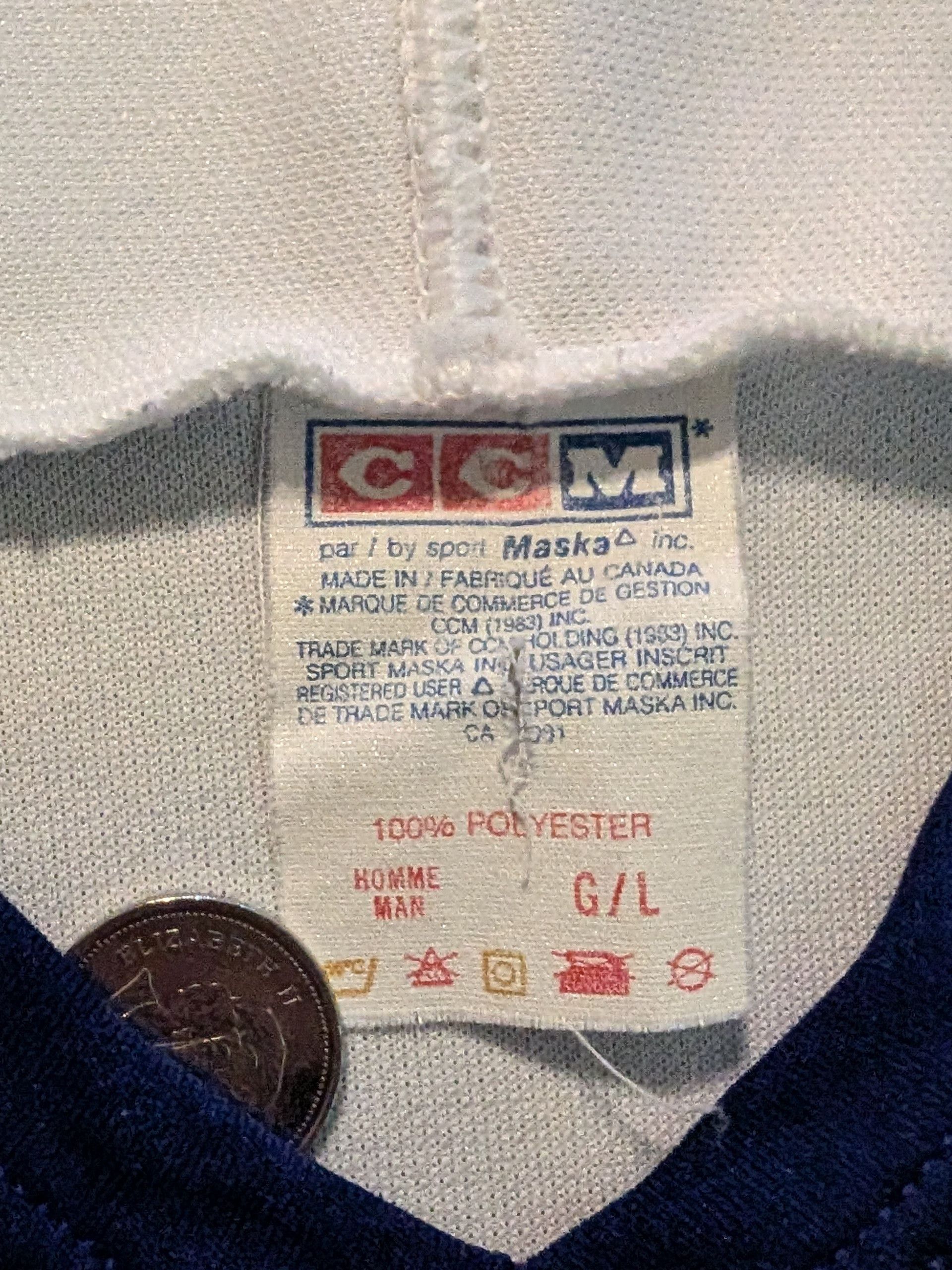 Ccm 90's Toronto Maple Leafs Away CCM Maska Jersey Size L Size US L / EU 52-54 / 3 - 3 Thumbnail