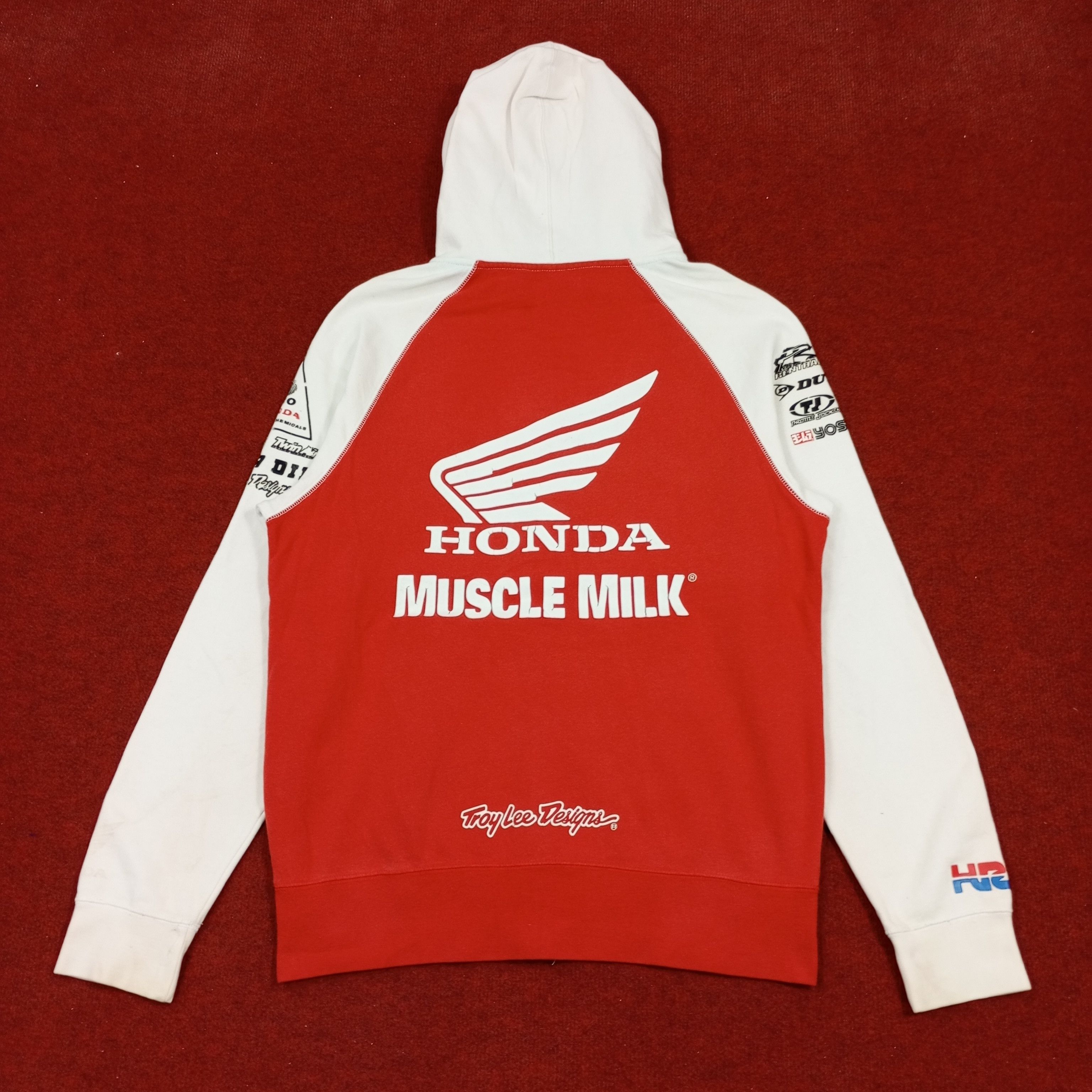 Honda × Vintage HRC Honda Racing Muscle Milk Zipper Hoodies Size US M / EU 48-50 / 2 - 3 Thumbnail
