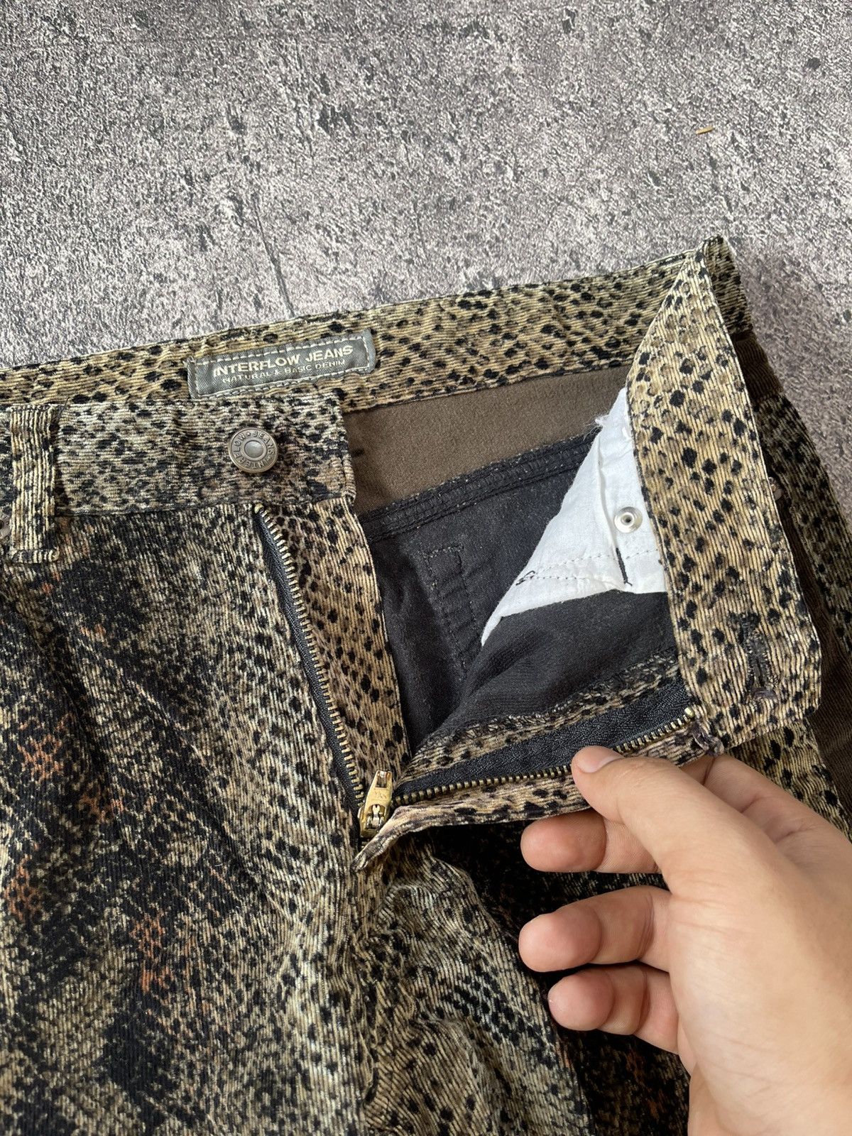 Japanese Brand Y2k interflow snakeskin “tornado mart style” jeans Size US 30 / EU 46 - 6 Thumbnail