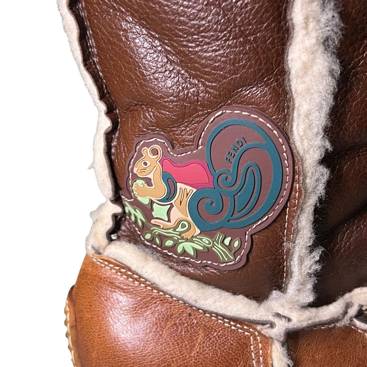 Fendi FENDI Winter 2006 "SNOOPY" Bore Long Boots Size US 4.5 / IT 34.5 - 4 Thumbnail