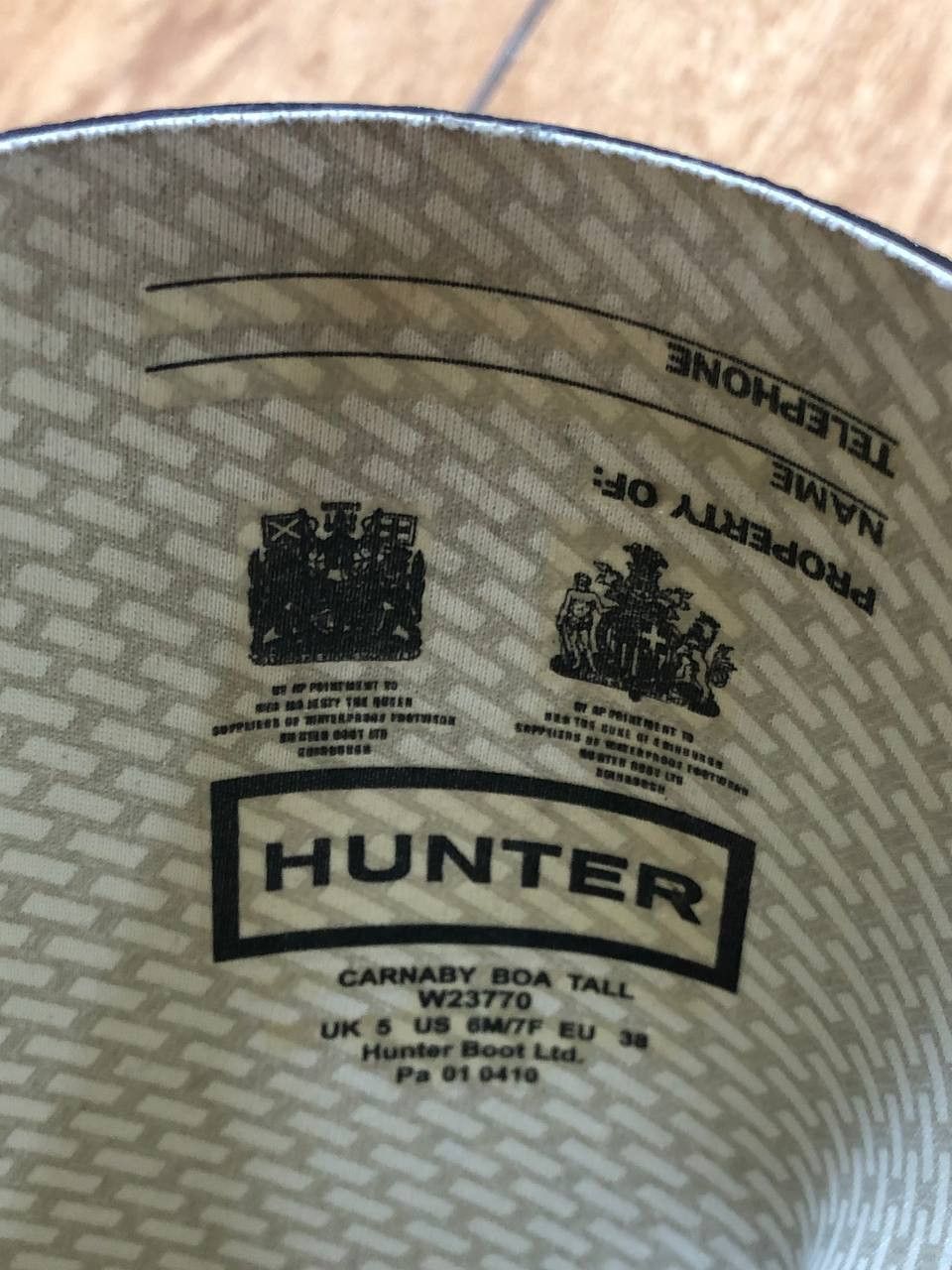 Hunter Vintage Boots black Hunter logo Y2K streetwear Size US 5.5 / EU 38 - 3 Thumbnail