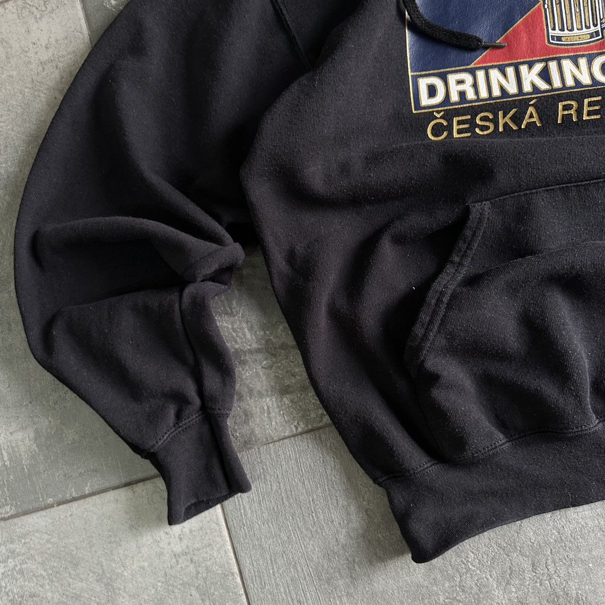 Vintage Vintage Adult”Praha Drinking Team” Hoodie Joke Humor Y2K Size US L / EU 52-54 / 3 - 3 Thumbnail