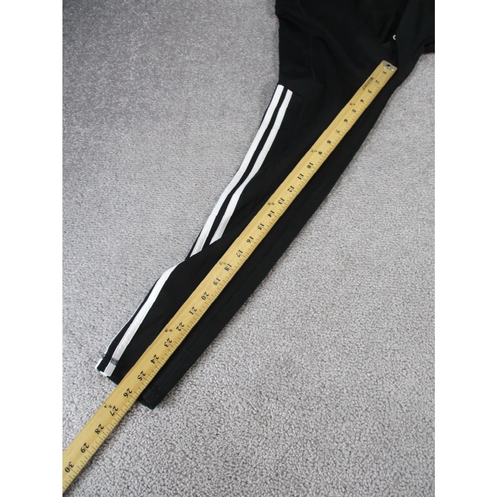 Adidas Adidas Leggings Womens Small Climalite Black White Stripes 26" Size 28" / US 6 / IT 42 - 3 Thumbnail