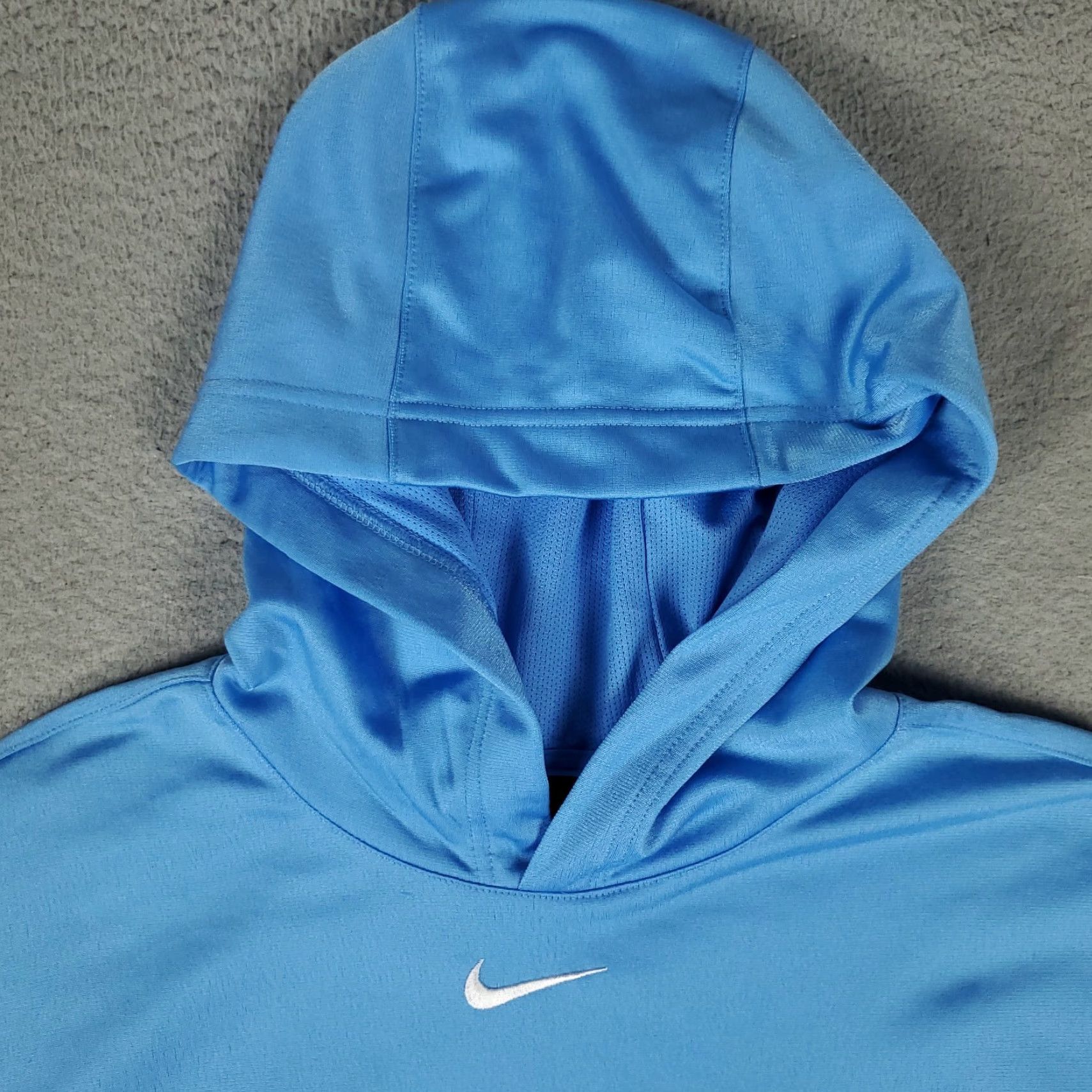 Nike VINTAGE Nike Hoodie Mens Large Blue Nike Sweatshirt Hoodie Lightweight Swoosh Logo All Seasons Hooded Pockets Mens Size US L / EU 52-54 / 3 - 2 Thumbnail