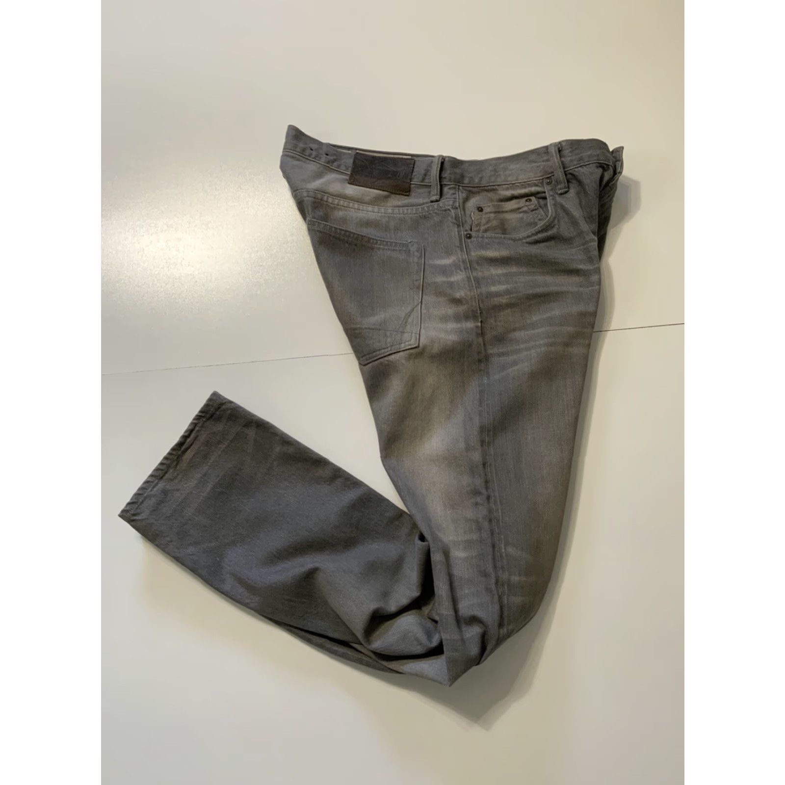 Allsaints VINTAGE AllSaints Spitalfields Kalashnikov Iggy Grey Button Fly Denim Jeans 34 Mens Slim Gray 34x34 Size US 34 / EU 50 - 3 Thumbnail