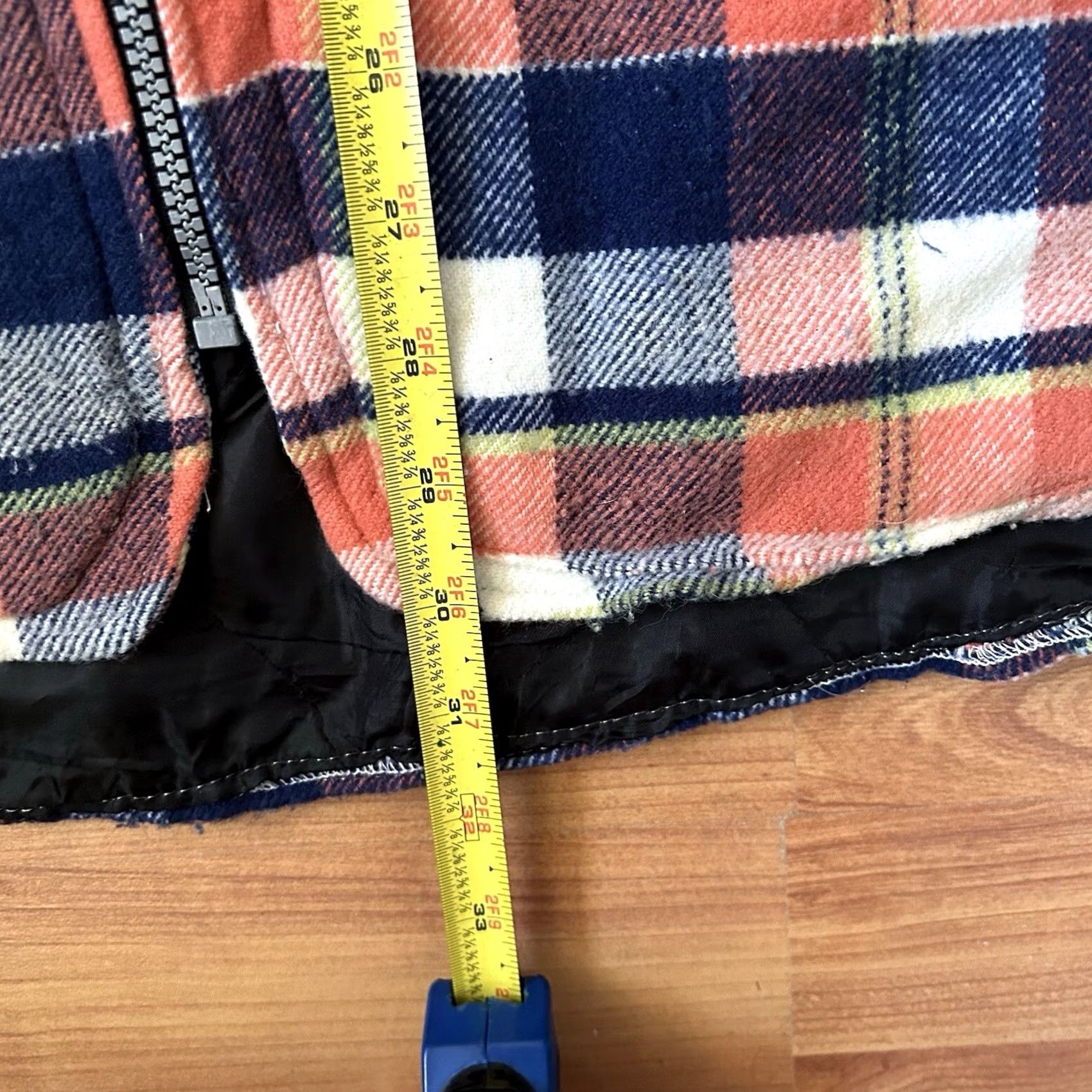 Vintage VINTAGE Thunder plaid flannel shacket XL Orange 90s Mens Button-Up Long Sleeve Shirt Size US XL / EU 56 / 4 - 5 Thumbnail