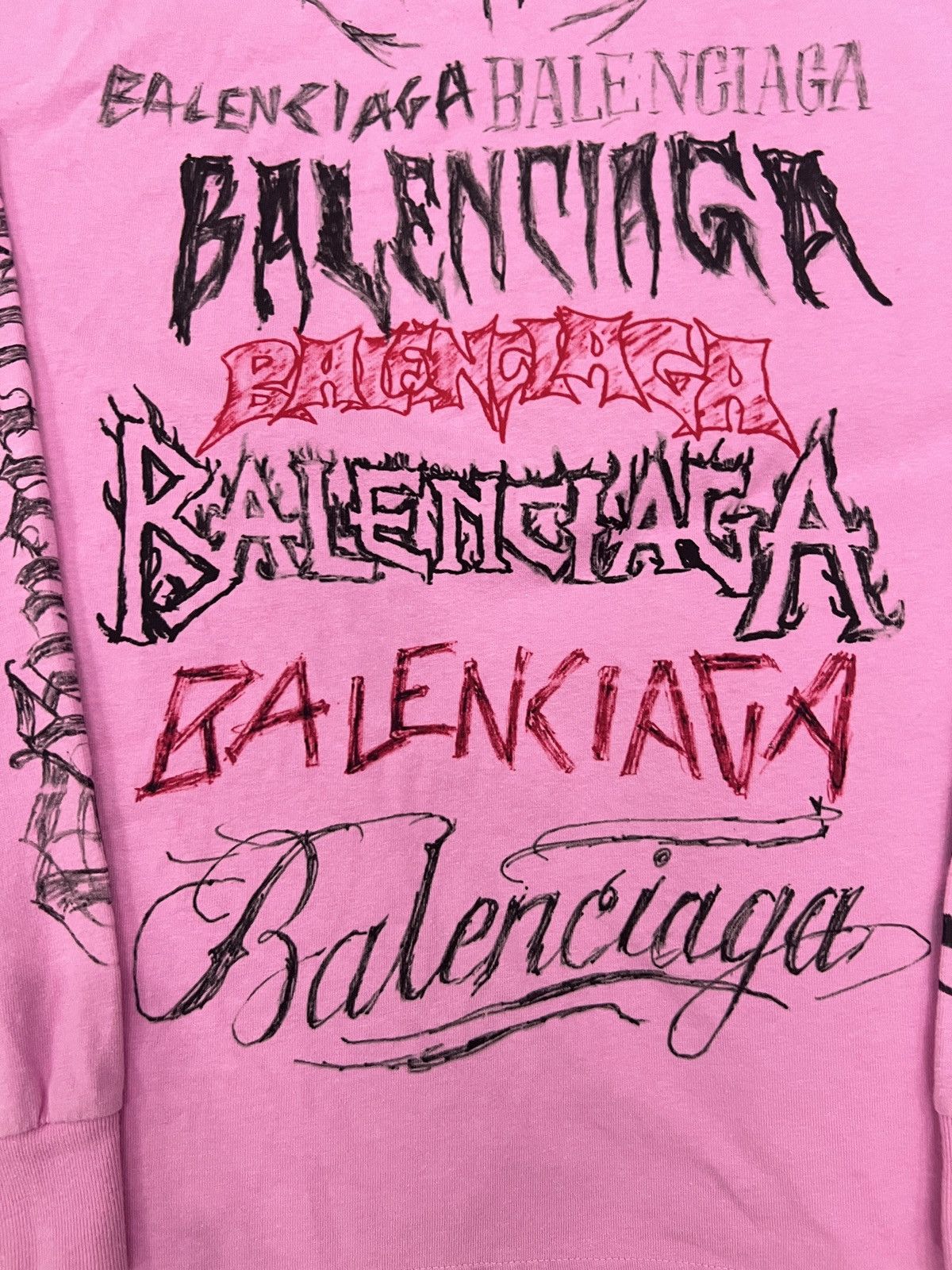 Balenciaga Balenciaga SS24 Lunar New Year Sanskrit Graffiti Long Sleeve Size US XL / EU 56 / 4 - 11 Thumbnail