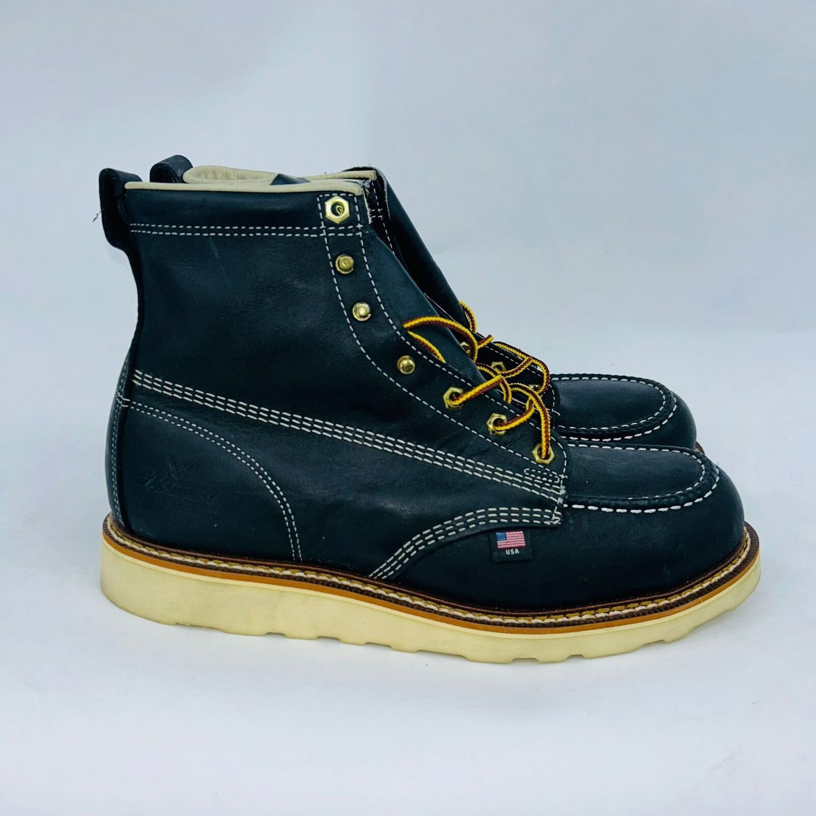 Thorogood THOROGOOD MENS 804-6201 BLACK 6" STEEL TOE BOOTS SIZE 10 2E Size US 10 / EU 43 - 1 Thumbnail