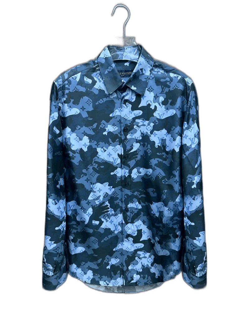 Louis Vuitton Louis Vuitton Camouflage Silk Long Sleeve Shirt Size US M / EU 48-50 / 2 - 1 Thumbnail