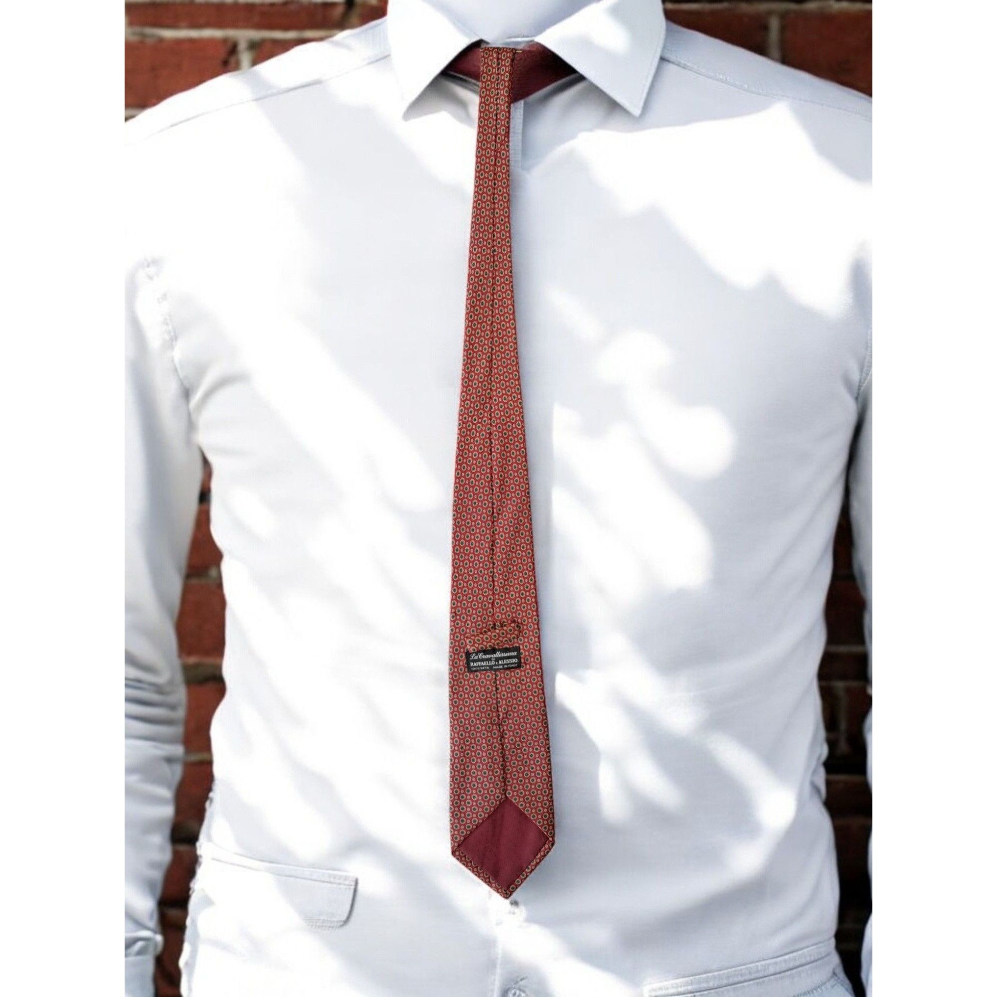 Other La Cravallissima di Raffaello e Allessio 100% Silk Tie Red Size ONE SIZE - 3 Thumbnail