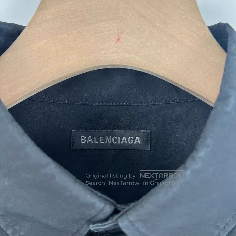 Balenciaga Balenciaga Black Vinyl Embroidered Coke Shirt Size XS / US 0-2 / IT 36-38 - 5 Thumbnail
