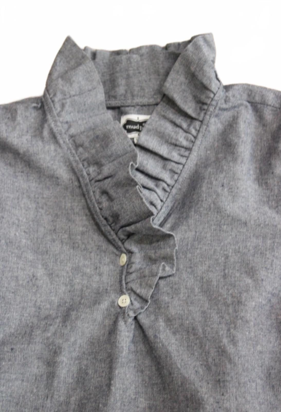 Other Mud Pie Women's Denim Long Sleeve Ruffle Collar Blouse XS Size XS / US 0-2 / IT 36-38 - 5 Thumbnail