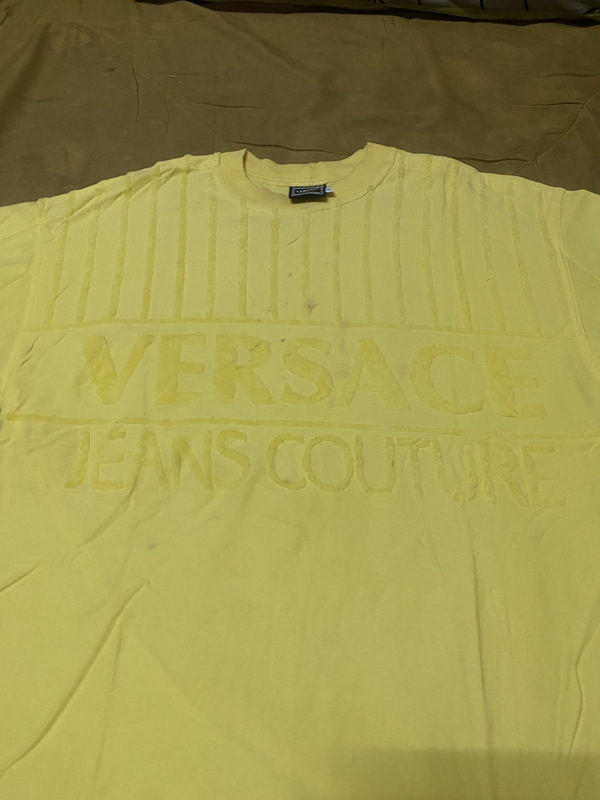 Versace Jeans Couture Versace Jeans Couture Spellout Big Tonal Logo T Shirt Size US L / EU 52-54 / 3 - 2 Thumbnail
