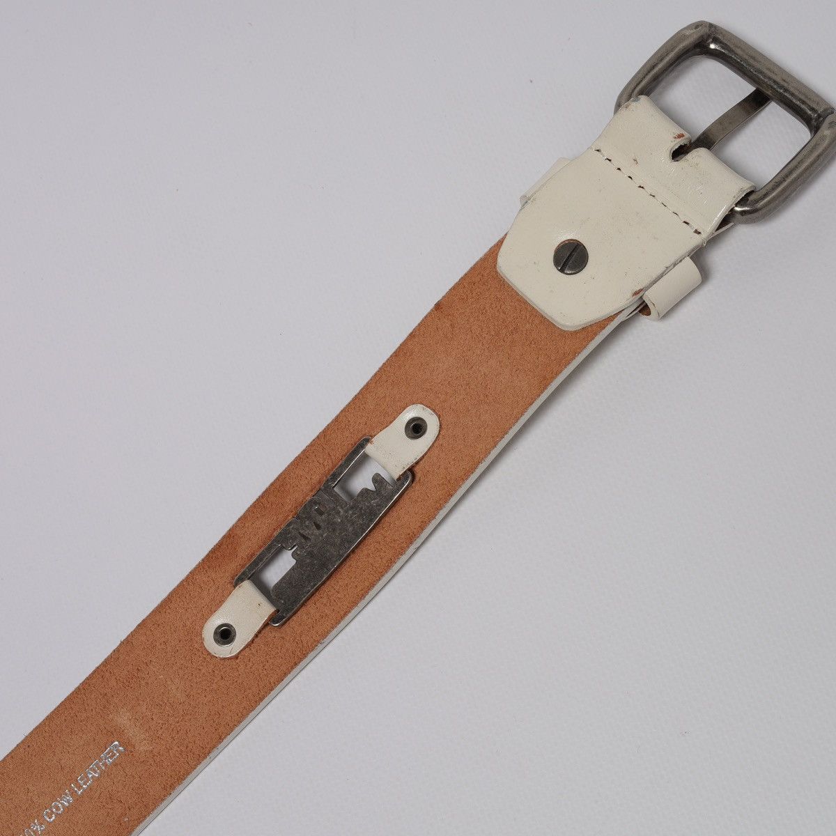 Love Moschino Love Moschino Cow Leather White Belt Metal Logo Size ONE SIZE - 8 Thumbnail