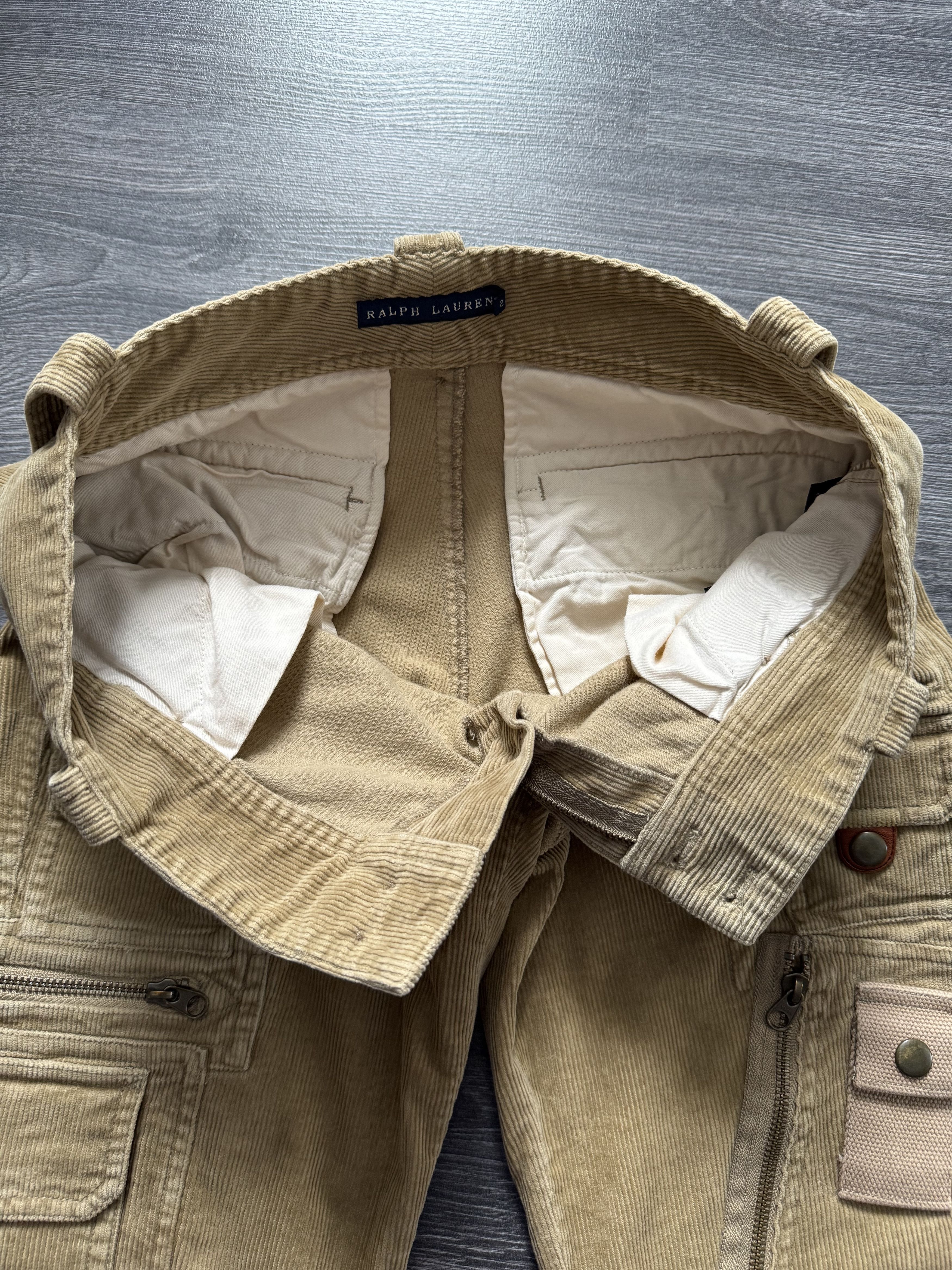 Polo Ralph Lauren Vintage 90s Polo Ralph Lauren Tactical Corduroy Flare Pants Size 26" / US 2 / IT 38 - 7 Thumbnail