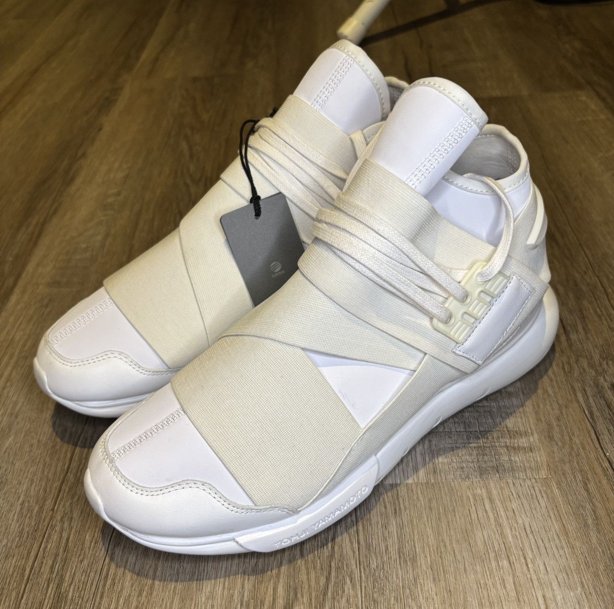 Adidas × Y-3 Adidas x Y-3 Qasa High Triple White 2016 Yohji Yamamoto Size US 8 / EU 41 - 11 Thumbnail