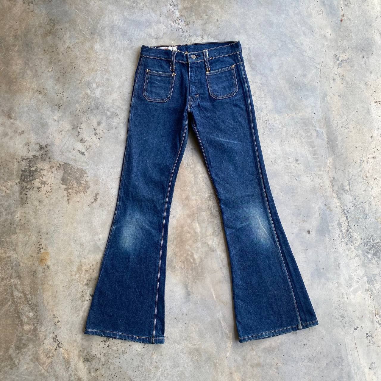 Big John RARE VINTAGE 80s BIG JOHN FLARED BOTTOMBELL BUSH PANT TALON Size US 28 / EU 44 - 6 Thumbnail