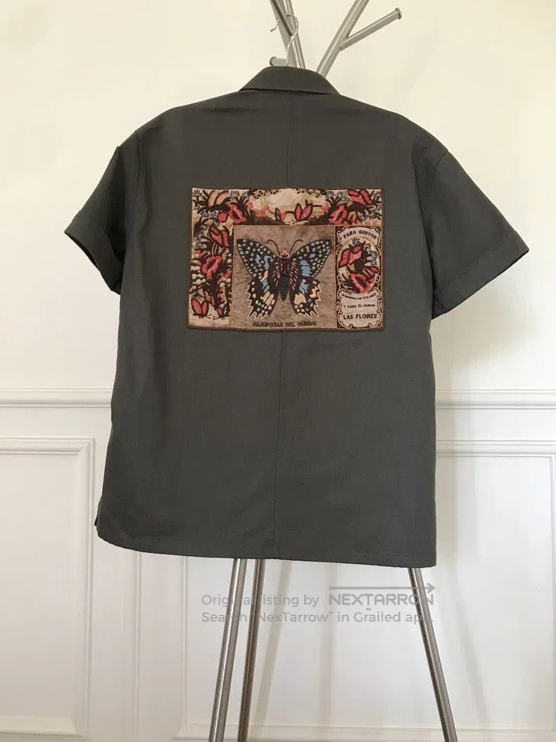 Valentino Valentino Heavy Butterfly Embroidered Denim Short Sleeve Size US M / EU 48-50 / 2 - 3 Thumbnail