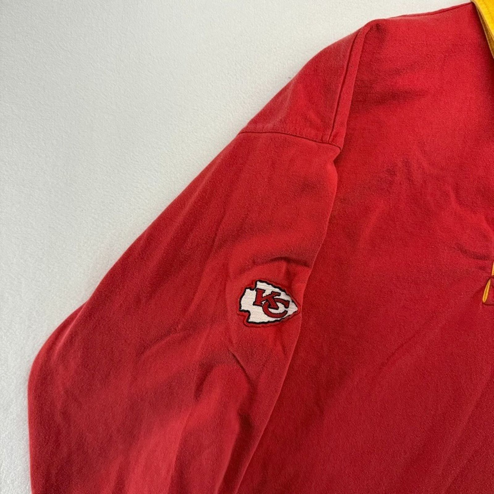 NFL × Reebok × Vintage Vintage Kansas City Chiefs Rugby Polo Shirt mens 2XL Red y2k Size US XXL / EU 58 / 5 - 4 Thumbnail