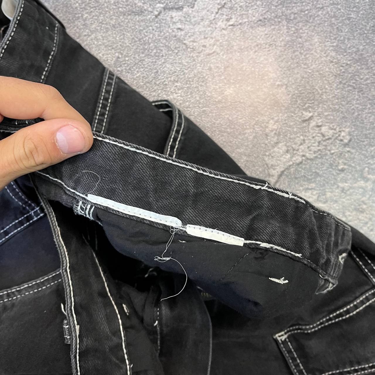 Japanese Brand Jeans Dirty Pants Faded Crash Denim Thrashed Y2K Distressed Size US 33 - 11 Thumbnail