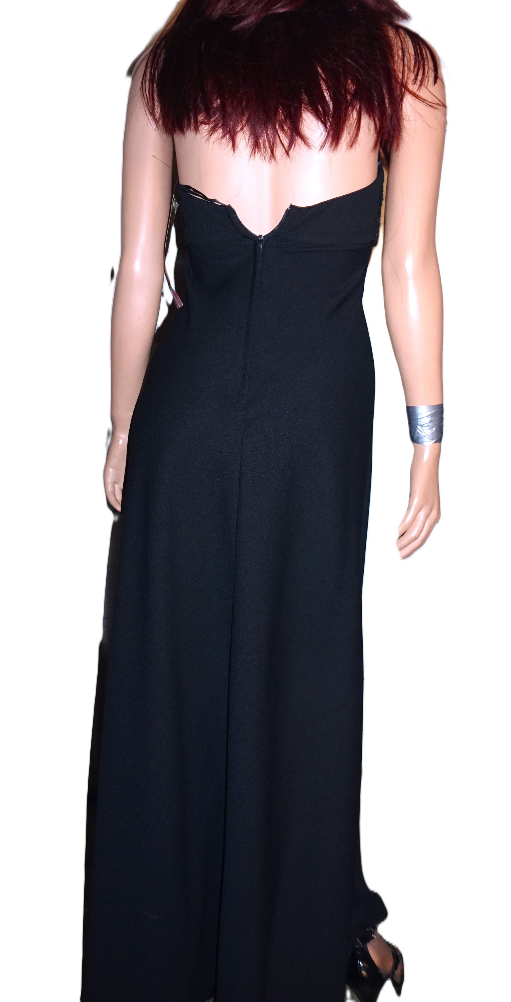 Vintage Vintage L.A. Glo Black Embroidered Bodice Maxi Dress 5/6 NWT Size M / US 6-8 / IT 42-44 - 5 Thumbnail