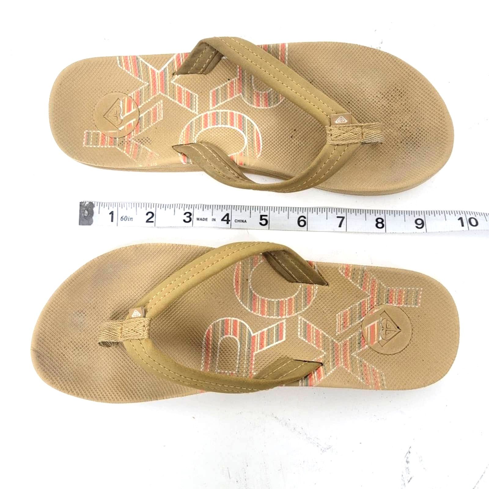 Designer Roxy Sand Tan Flip Flop Sandals - 6 Size US 6 / IT 36 - 4 Thumbnail