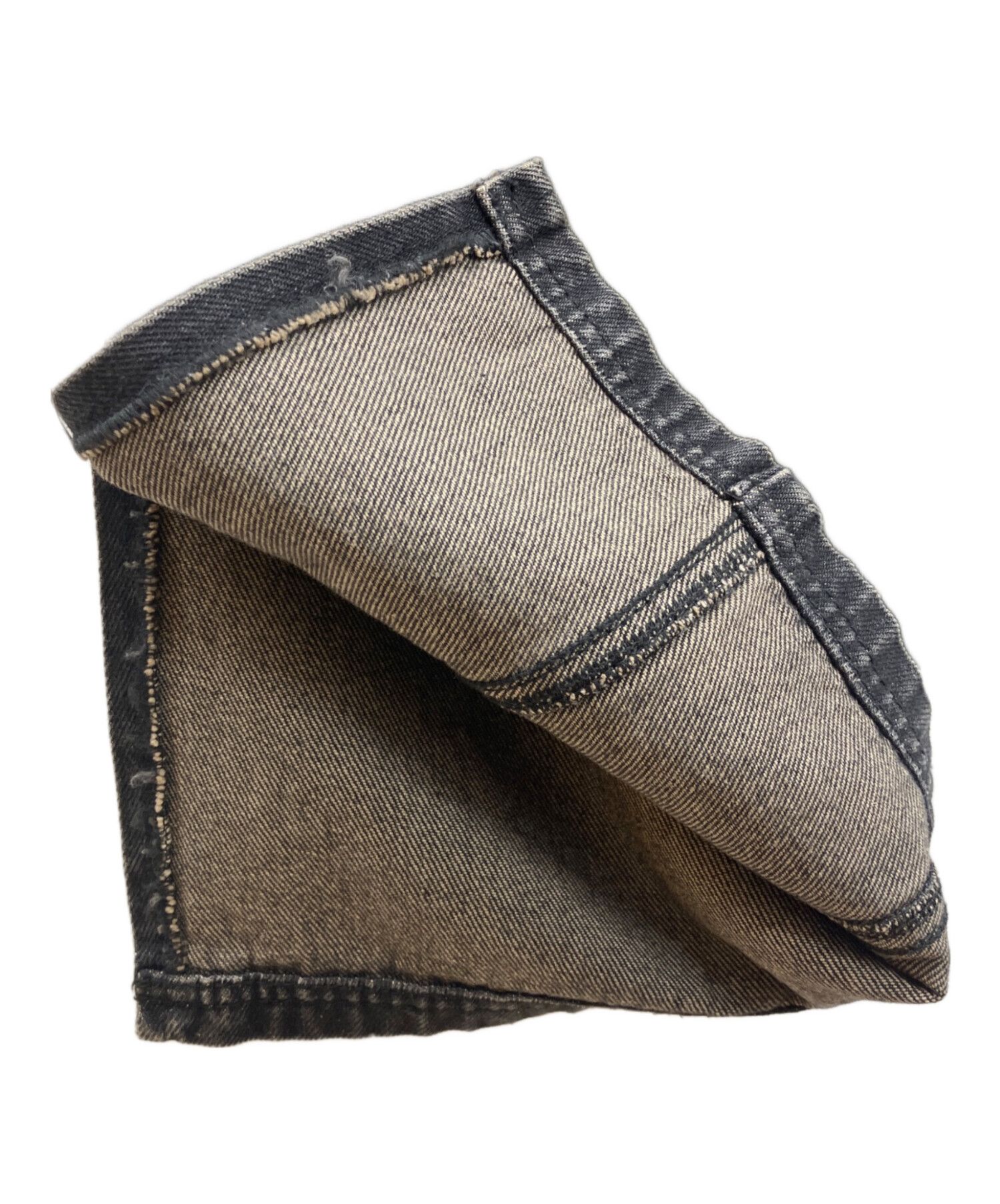 Mowalola MOWALOLA Coated Denim Pants Black 28 Size US 29 - 5 Thumbnail