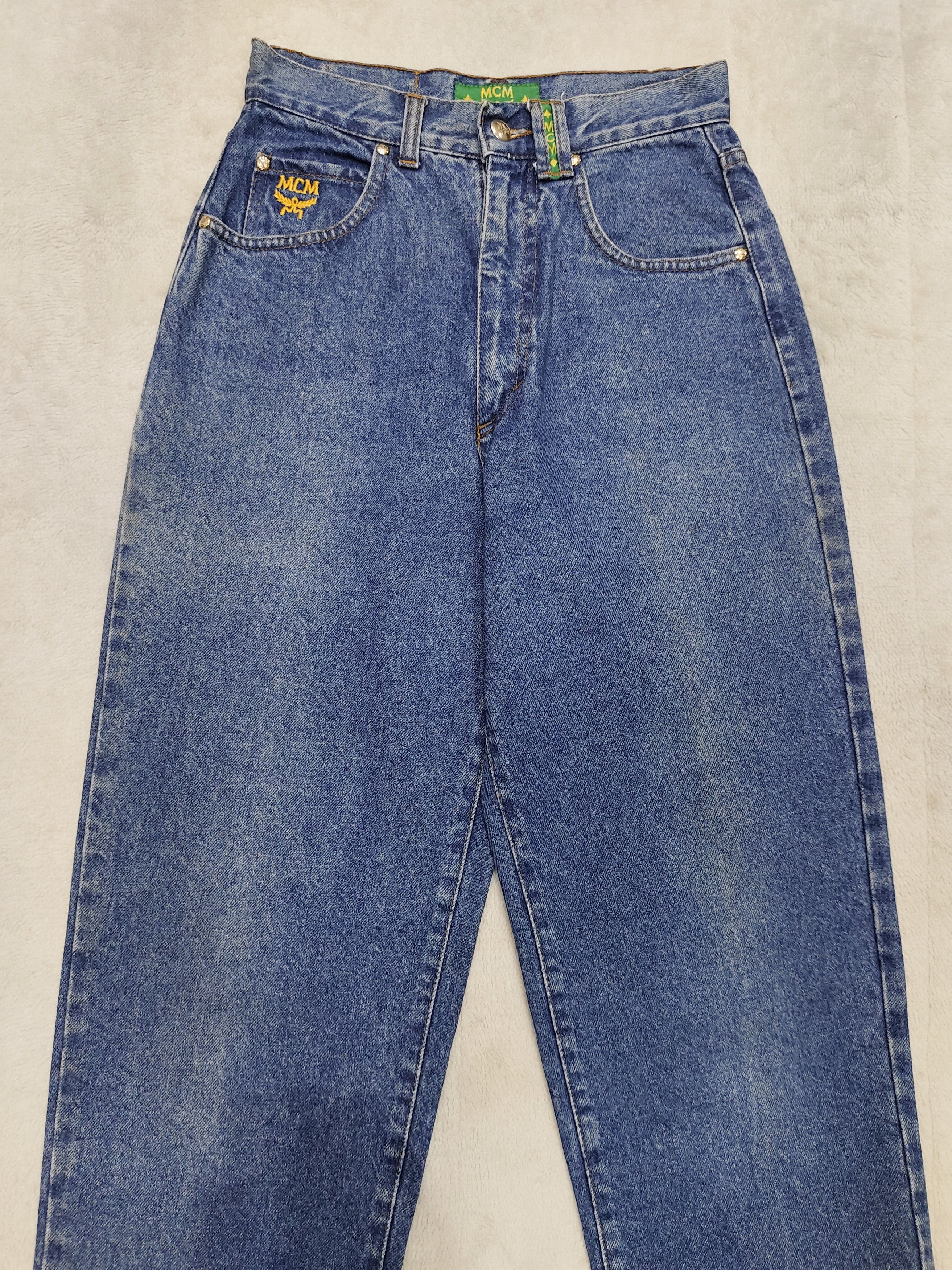 MCM 90s MCM💥 Archive Y2K Rhinestone Logo High Rise Jeans Size 28" / US 6 / IT 42 - 2 Thumbnail