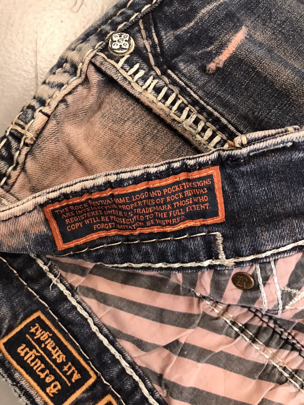 Rock Revival Vintage rock revival bleached distressed denim Size US 36 / EU 52 - 8 Thumbnail