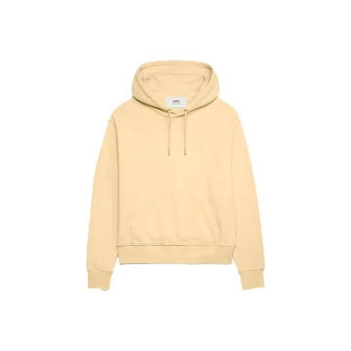 AMI AMI Paris Khaki Logo Embroidered Hoodie 0079 Size US M / EU 48-50 / 2 - 1 Thumbnail