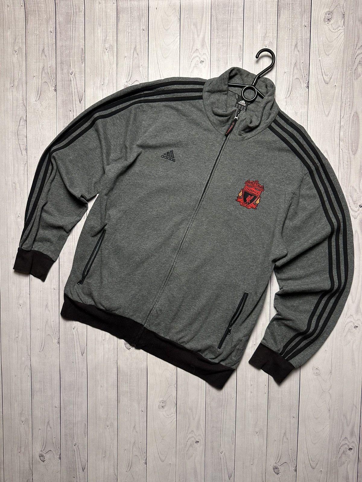 Adidas × Vintage Vintage adidas Liverpool soccer track jacket size XL Size US XL / EU 56 / 4 - 1 Thumbnail