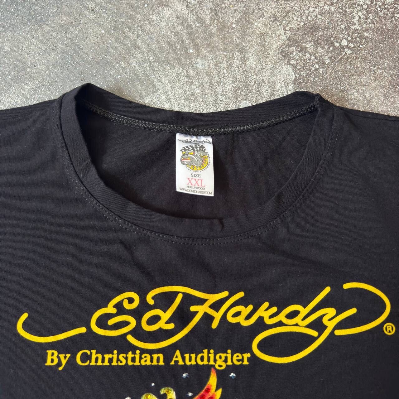 Christian Audigier × Ed Hardy Ed Hardy by Christian Audigier Y2K Rhinestones T-Shirt Size L / US 10 / IT 46 - 7 Thumbnail