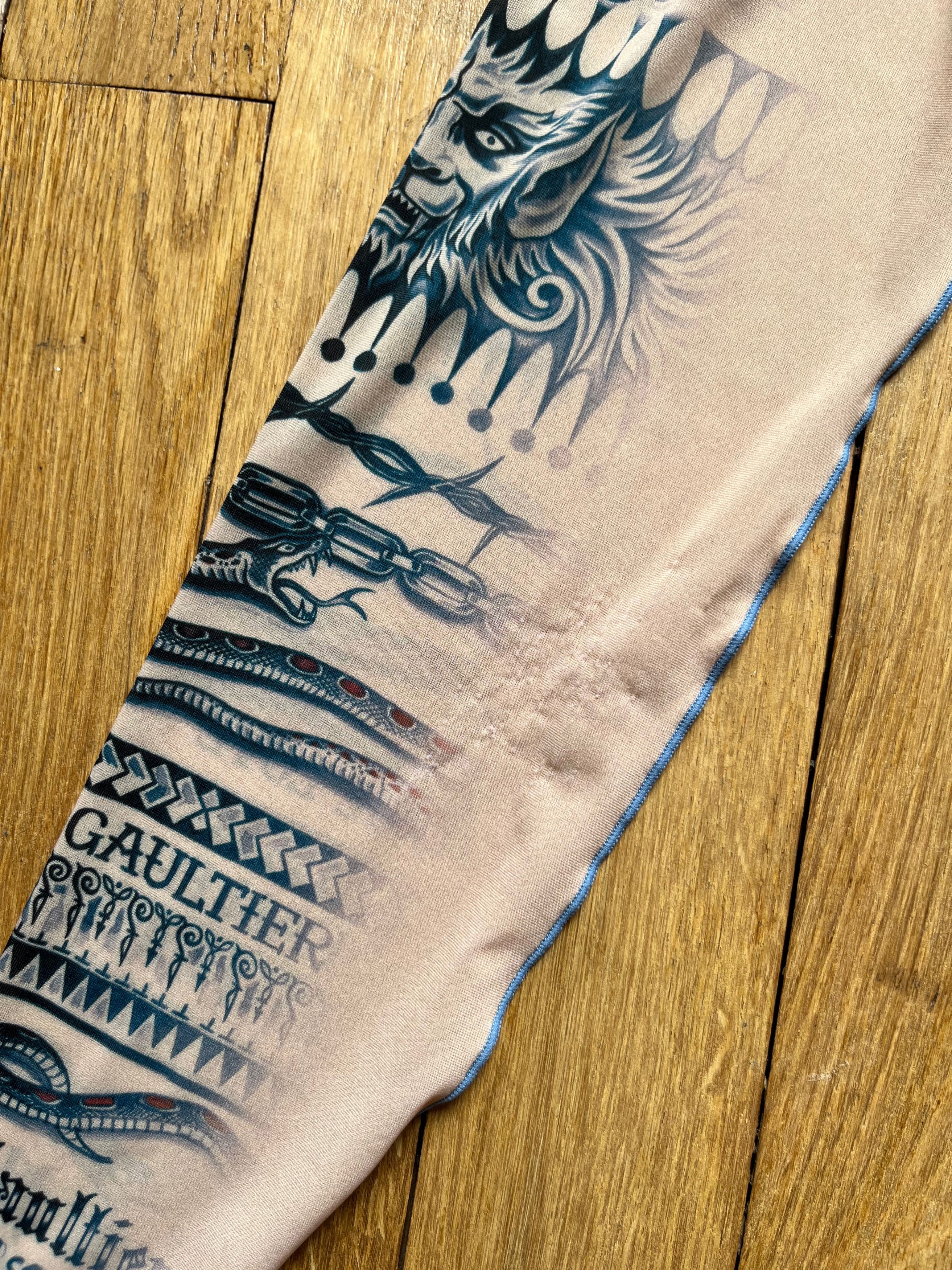 Jean Paul Gaultier Jean Paul Gaultier cropped tattoo print top Size XL / US 12-14 / IT 48-50 - 9 Thumbnail