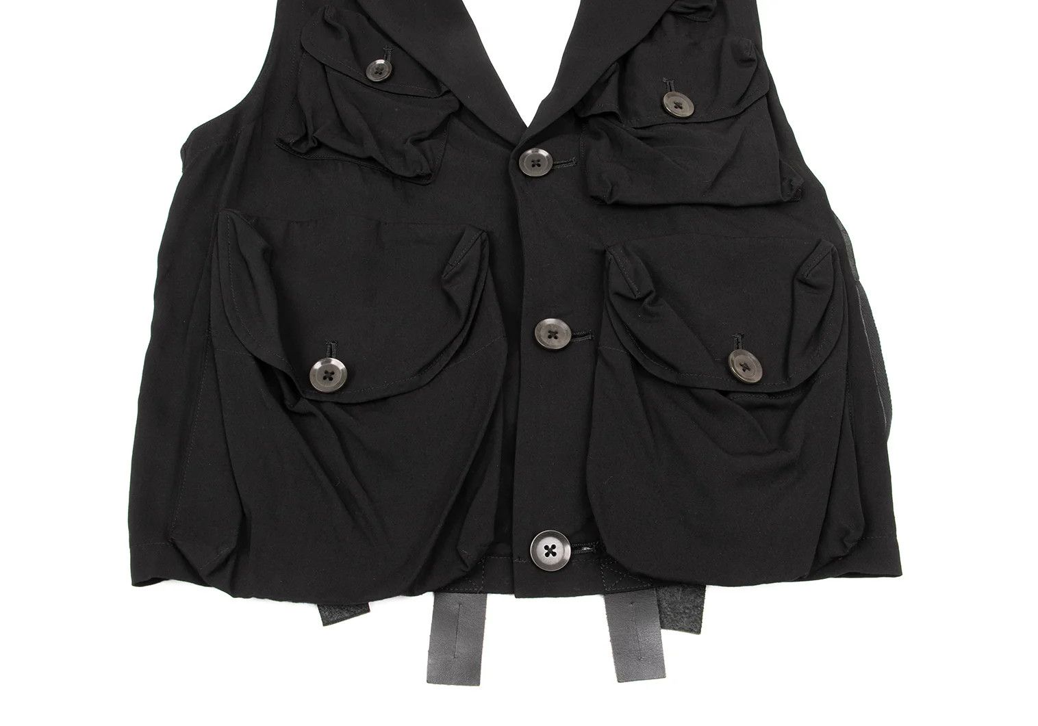 Yohji Yamamoto Yohji Yamamoto Multi-Pocket Rayon Vest Size US M / EU 48-50 / 2 - 6 Thumbnail