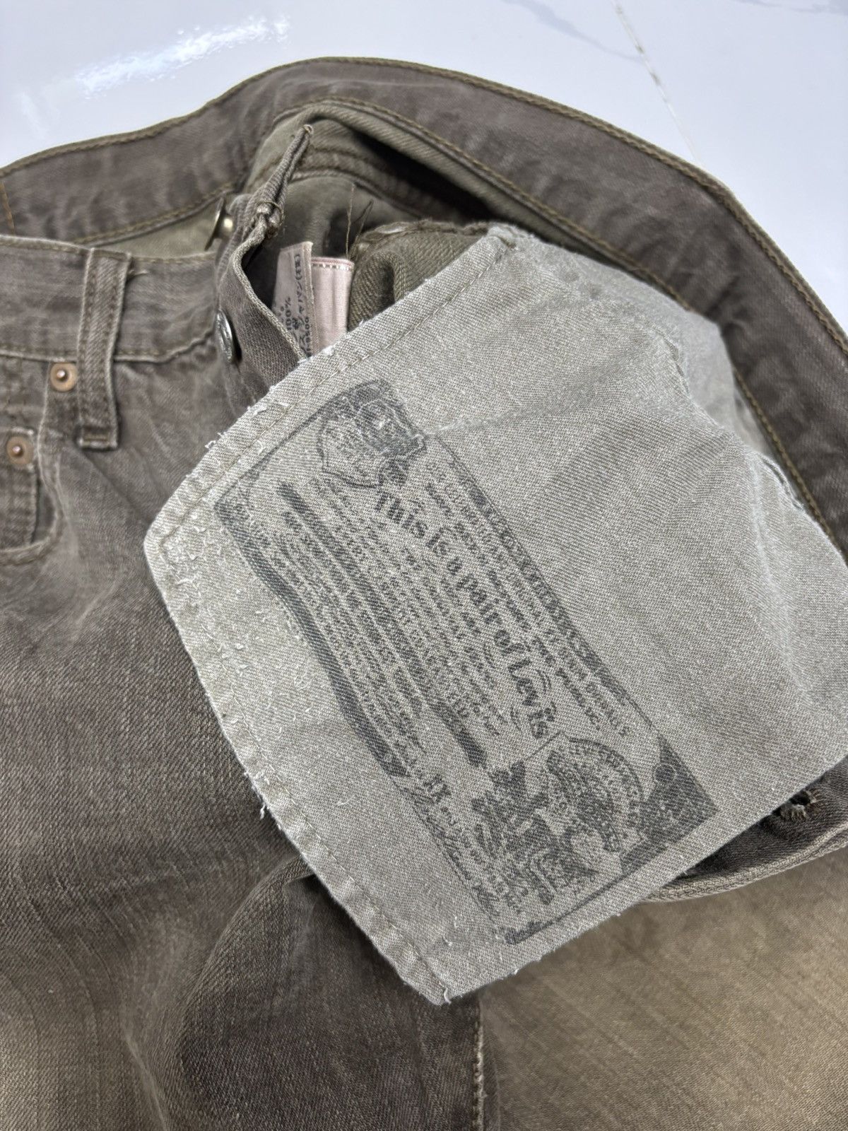 Kapital THRASHED Rusty Brown Levis 501 Distress Denim Rick Owens Size US 30 / EU 46 - 12 Thumbnail