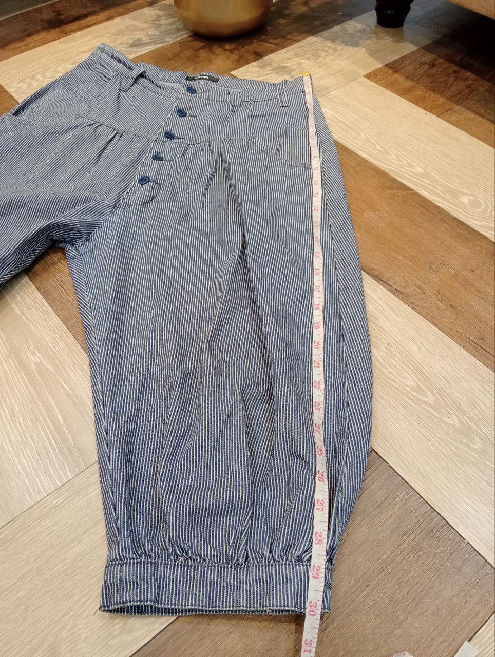 Issey Miyake NE-NET ISSEY MIYAKE HICKORY DENIM BALLOON PANTS - SIZE 2 Size US 30 / EU 46 - 14 Thumbnail
