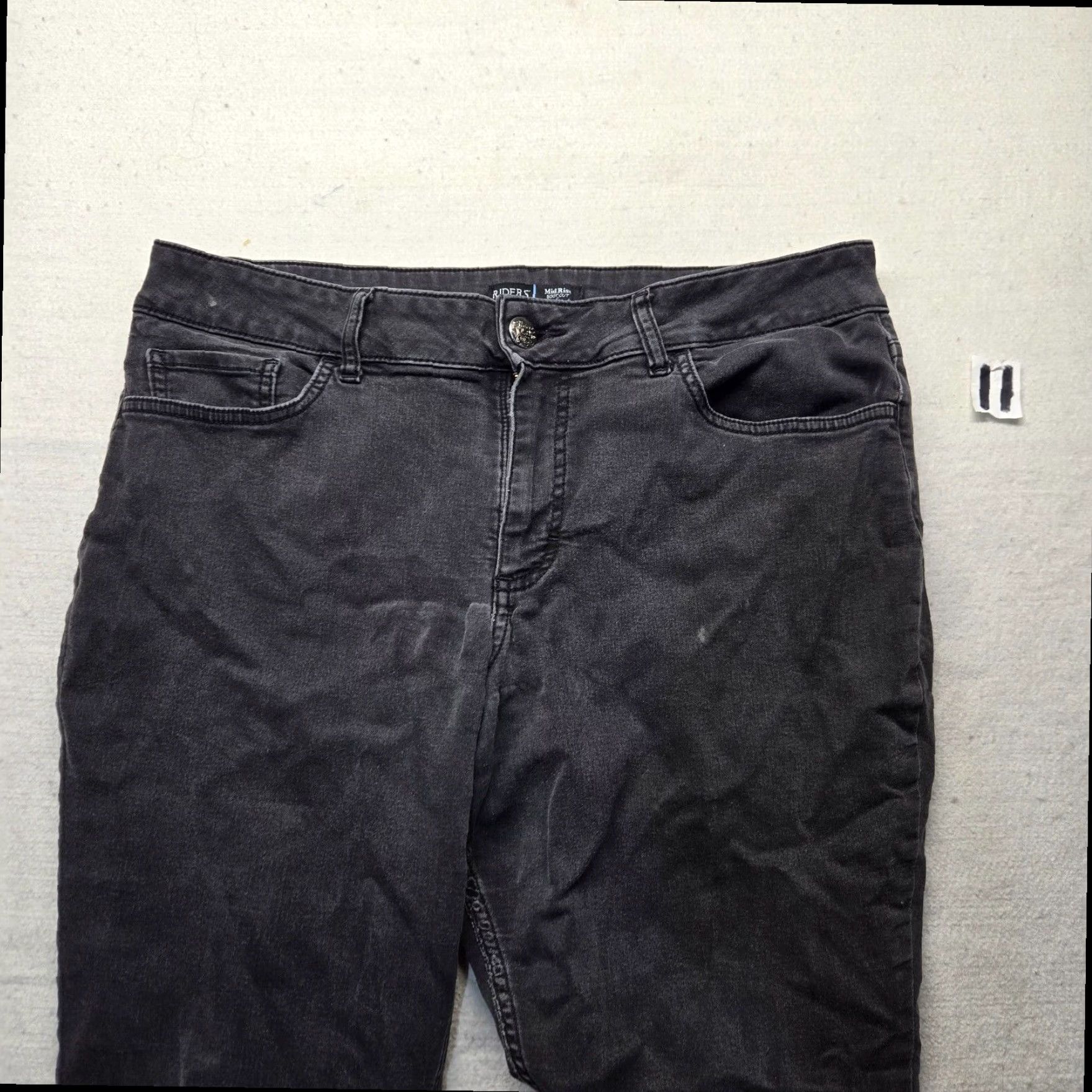 Vintage VINTAGE Riders by Lee Women's Black Bootcut Jeans Size 16M Mid-Rise 5 Pocket Denim Pants Size 38" / US 16 / IT 52 - 2 Thumbnail