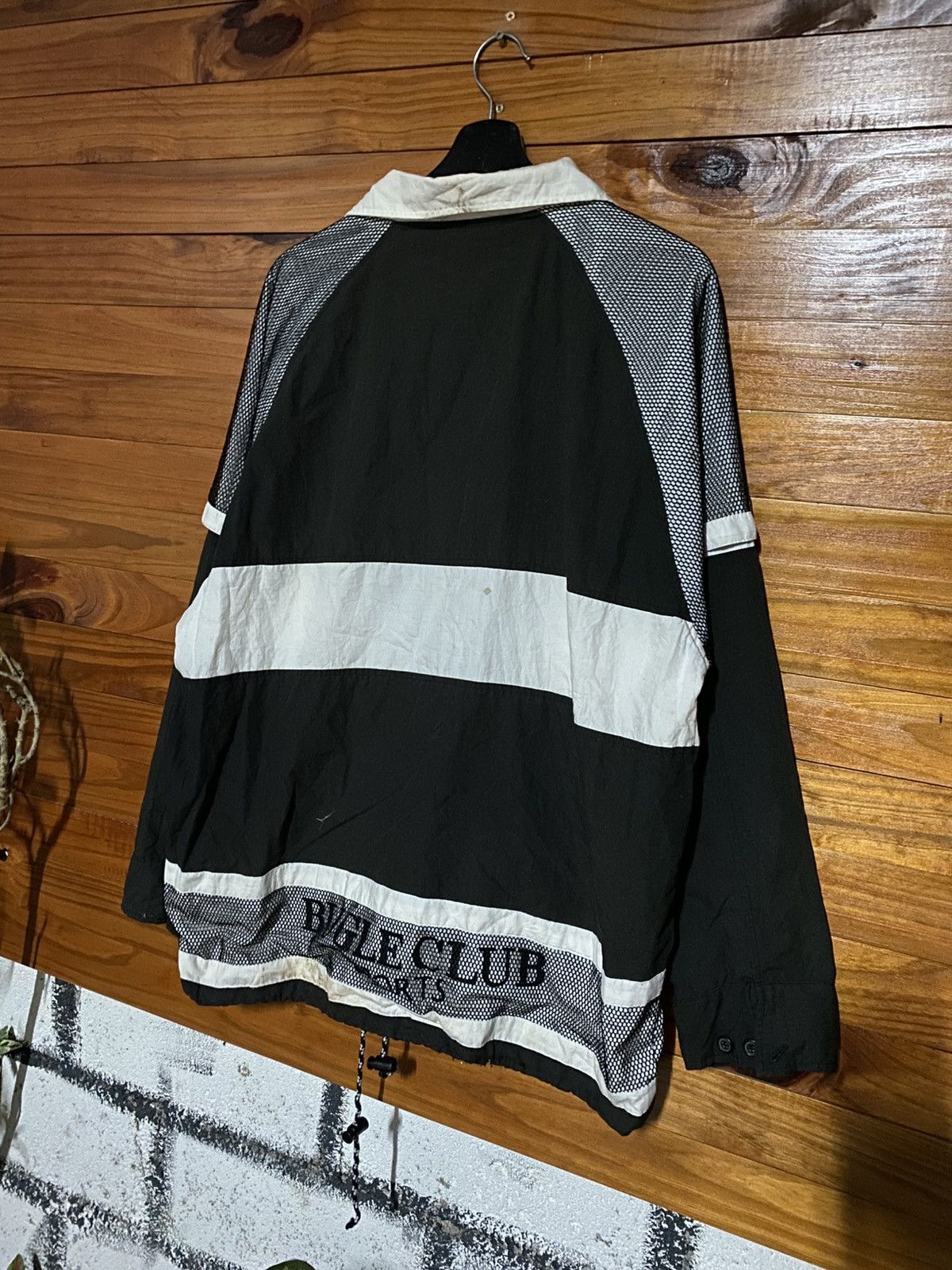 Bugle Boy Vintage Bugle Club Windbreaker | 90s Unisex Black & White Size US L / EU 52-54 / 3 - 12 Thumbnail