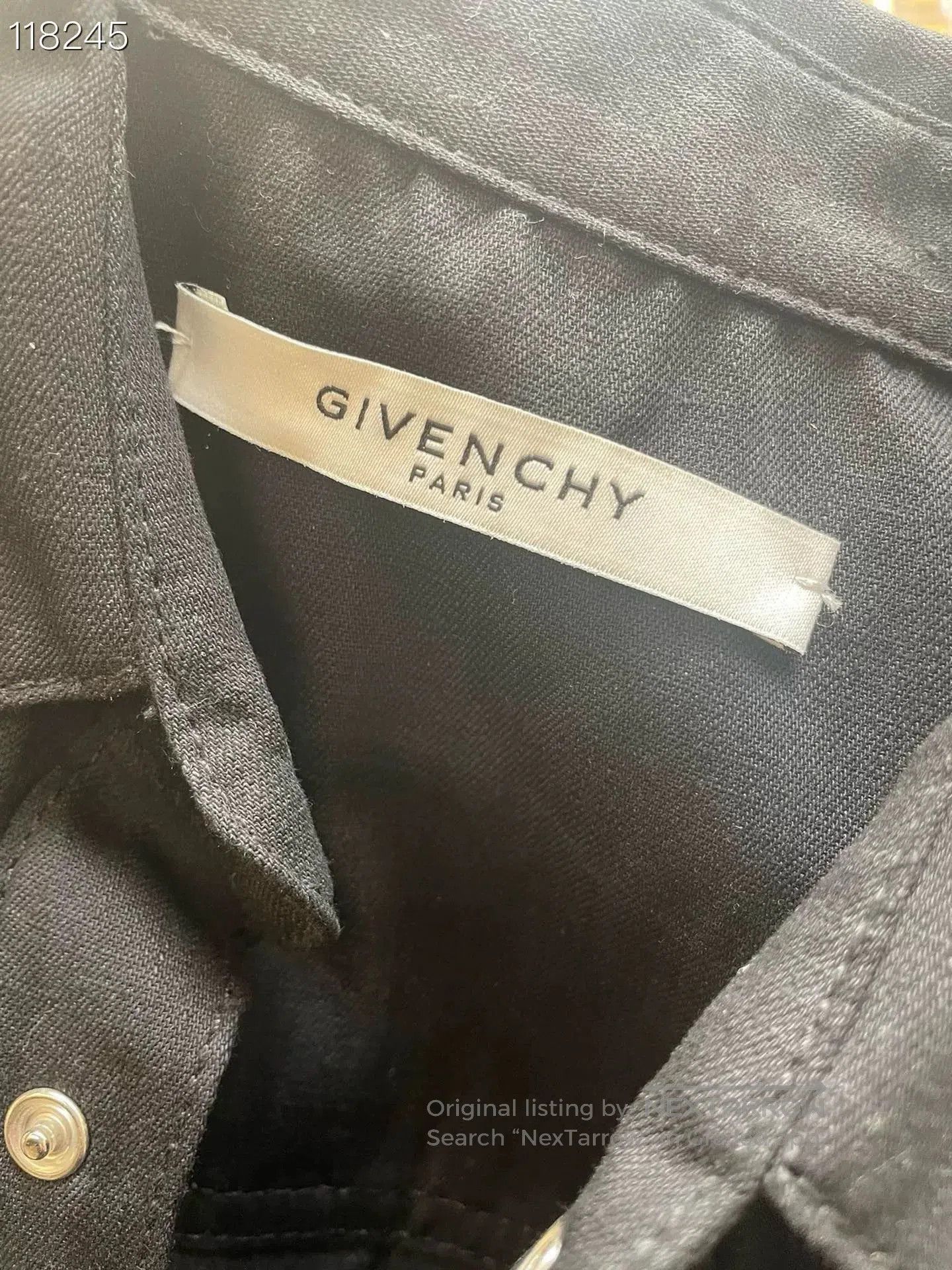 Givenchy Givenchy Black Spliced Denim Shirt Jacket. Size XS / US 0-2 / IT 36-38 - 5 Thumbnail