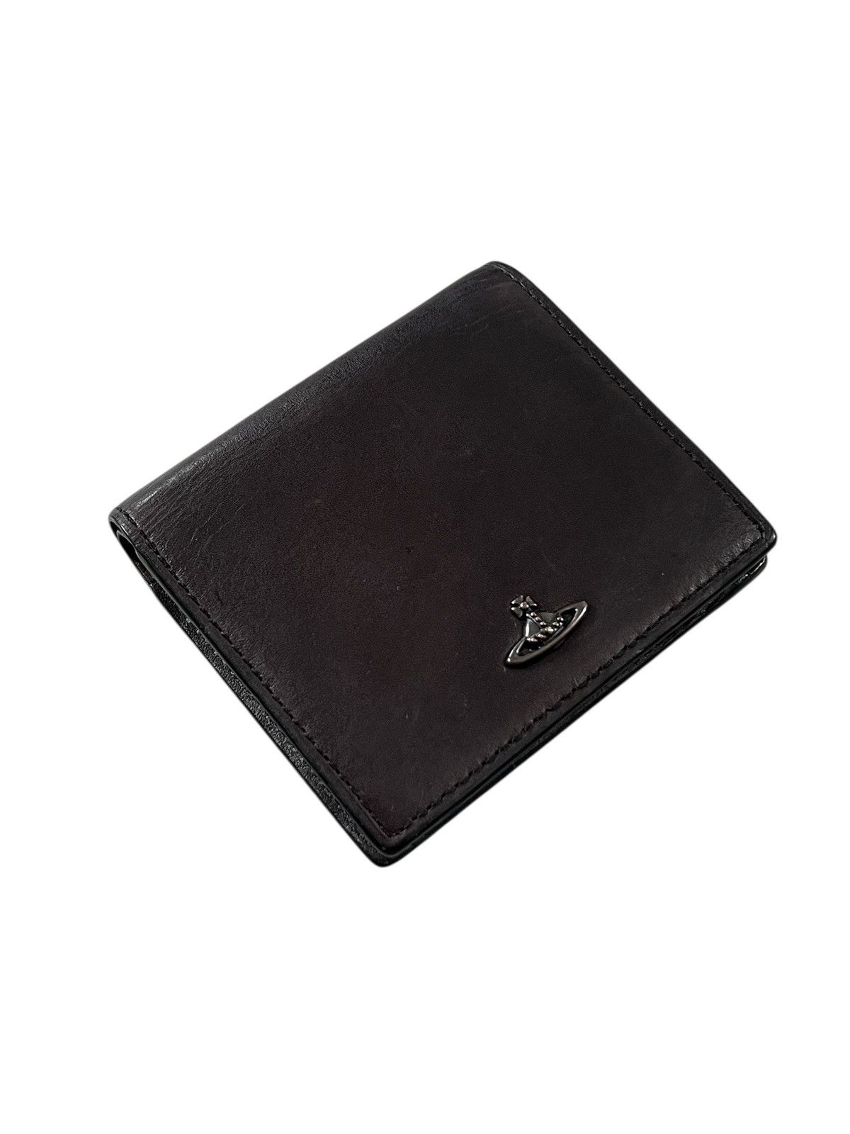 Vivienne Westwood Metal Orb Leather Bifold Wallet