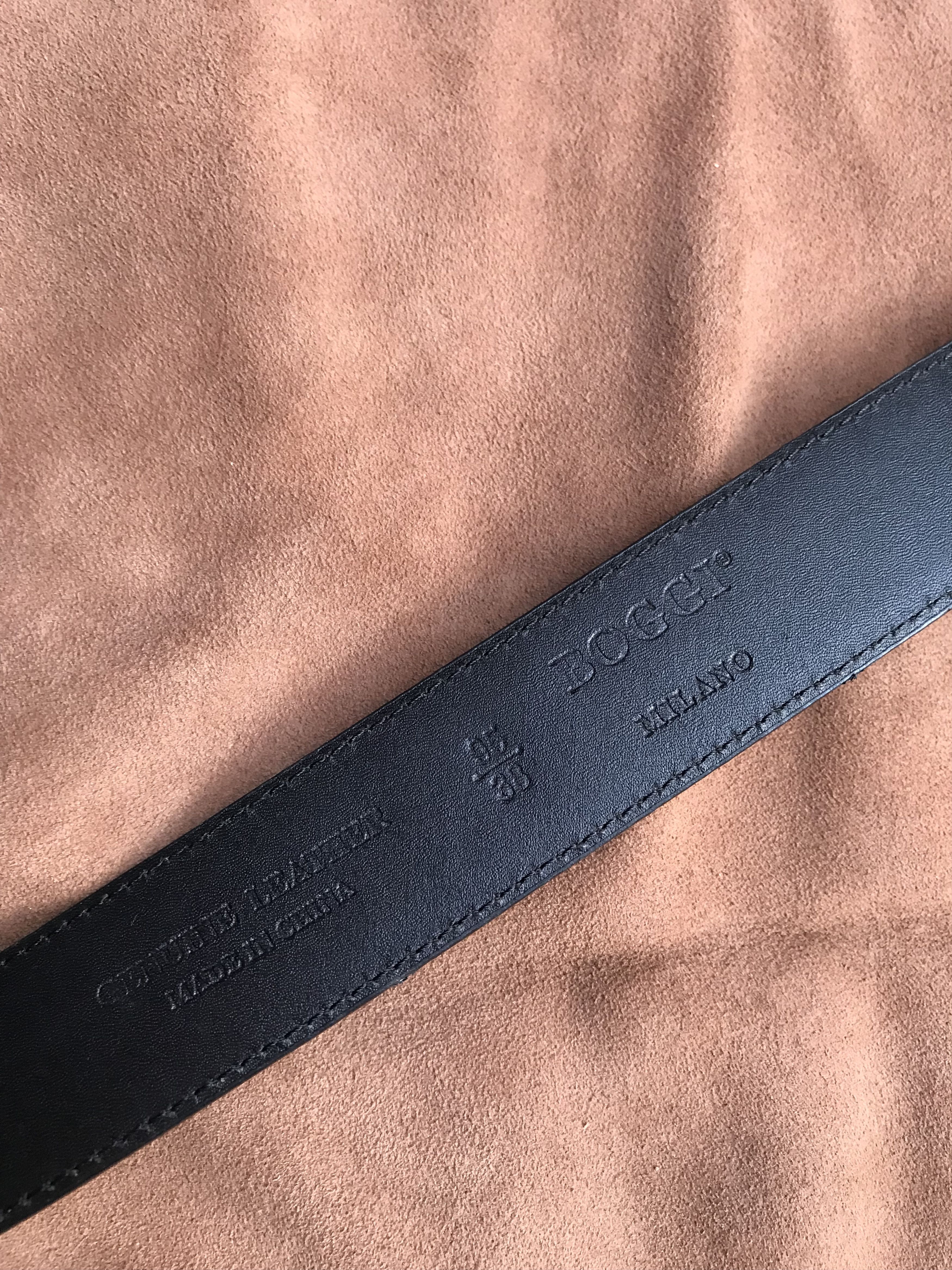 BOGGI MILANO PURE LEATHER HIGH END BLACK BELT