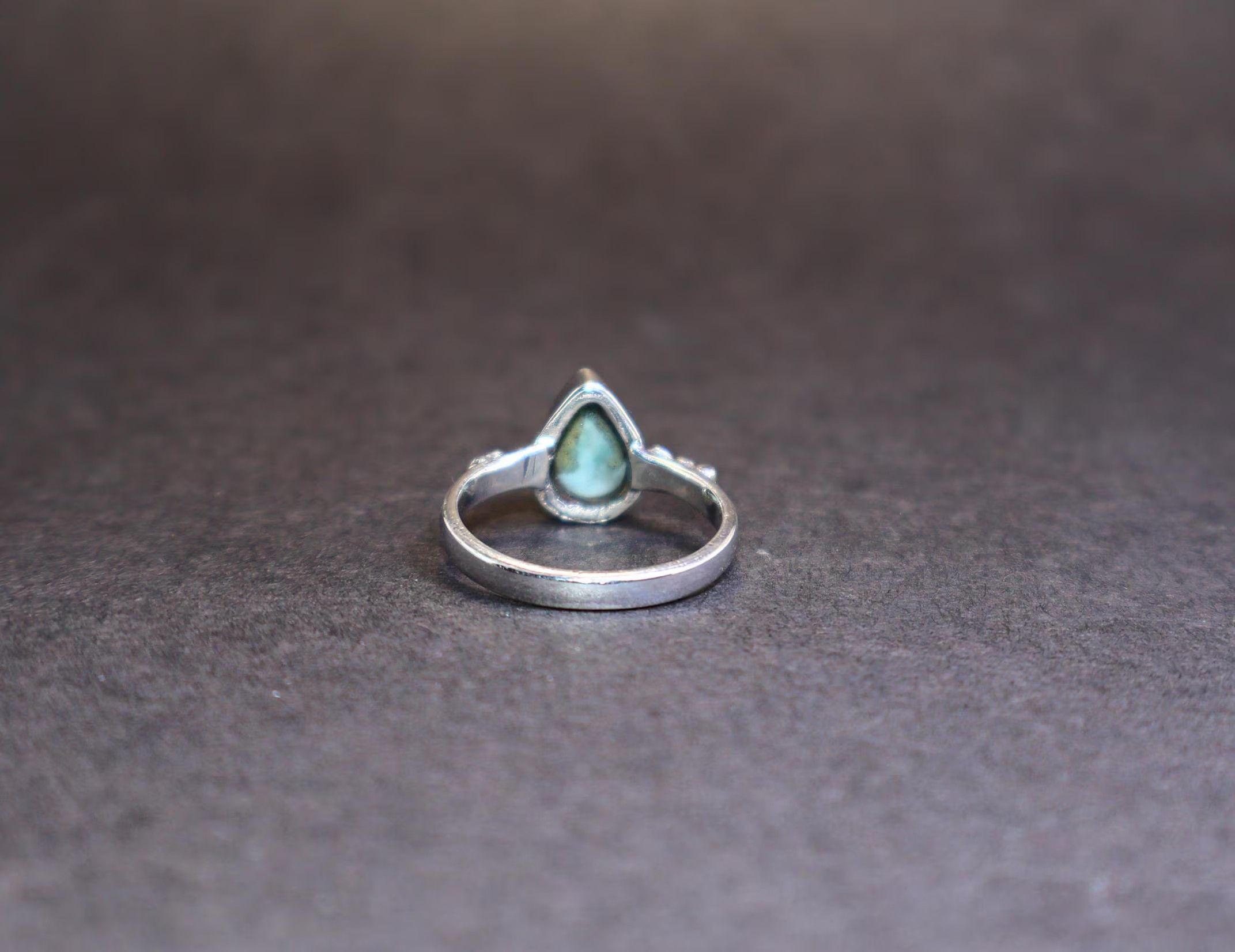 Handmade Larimar Ring, Sterling Silver Ring, Handmade Gemstone Ring, Size ONE SIZE - 5 Thumbnail