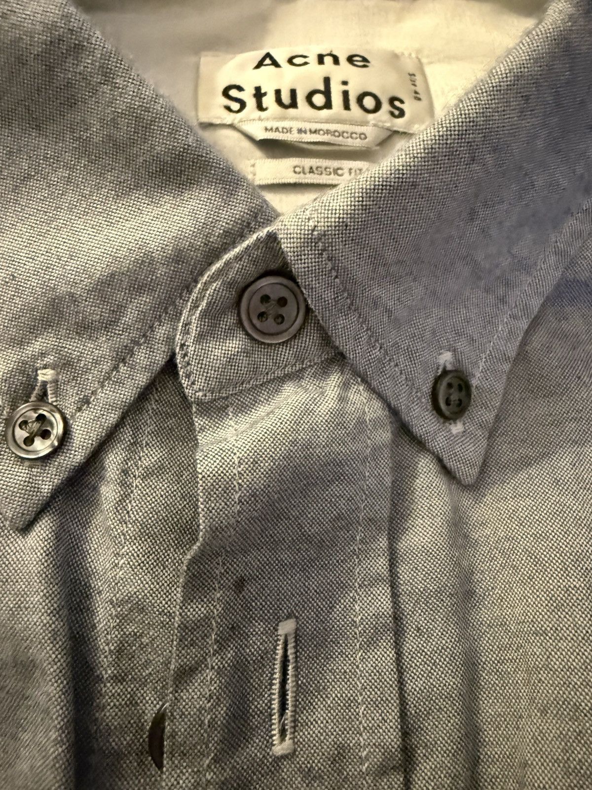 Acne Studios Acne Studios Isherwood Chamb Button-Down — Blue Chambray Size US M / EU 48-50 / 2 - 3 Thumbnail