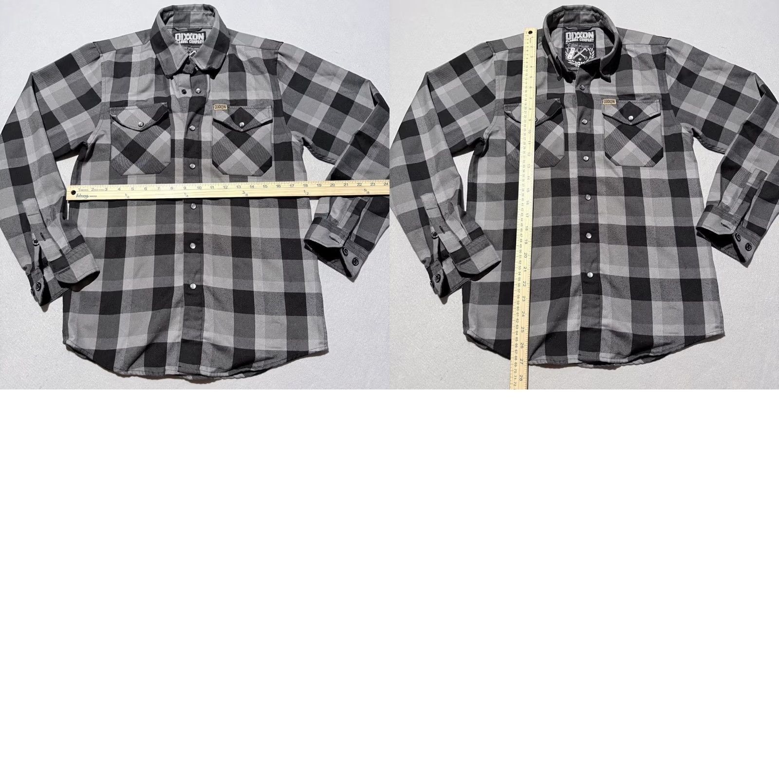 Vintage Dixxon Flannel Co. 1911 Shirt Men Gray Black Plaid Pearl Snap Long Sleeve XS Size US XS / EU 42 / 0 - 8 Thumbnail